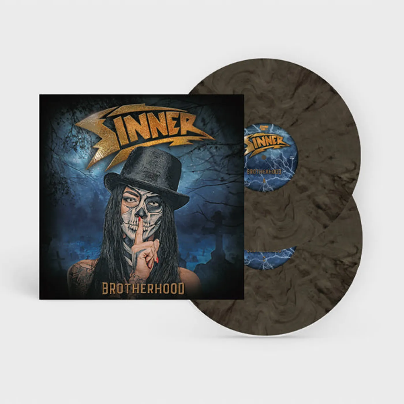 Sinner LP - Brotherhood (Clear/White/Black Marble Vinyl)