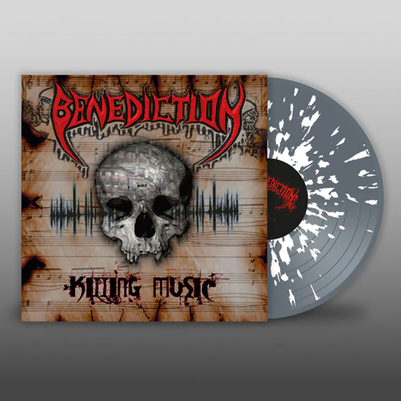 Benediction LP - Killing Music (Grey W/ White Splatter Vinyl)
