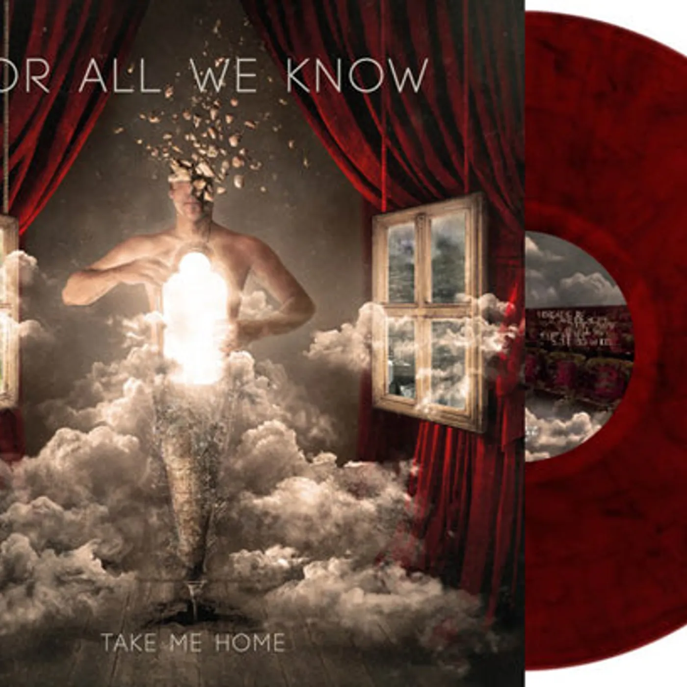 For All We Know LP - Take Me Home (Transparent Red & Black Vinyl)