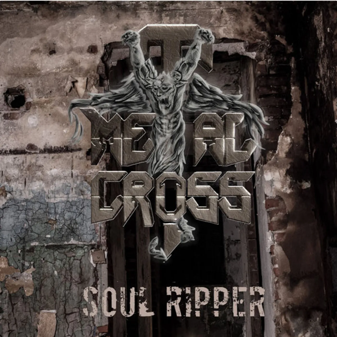 Metal Cross LP - Soul Ripper (Grey/Whote) (Vinyl)