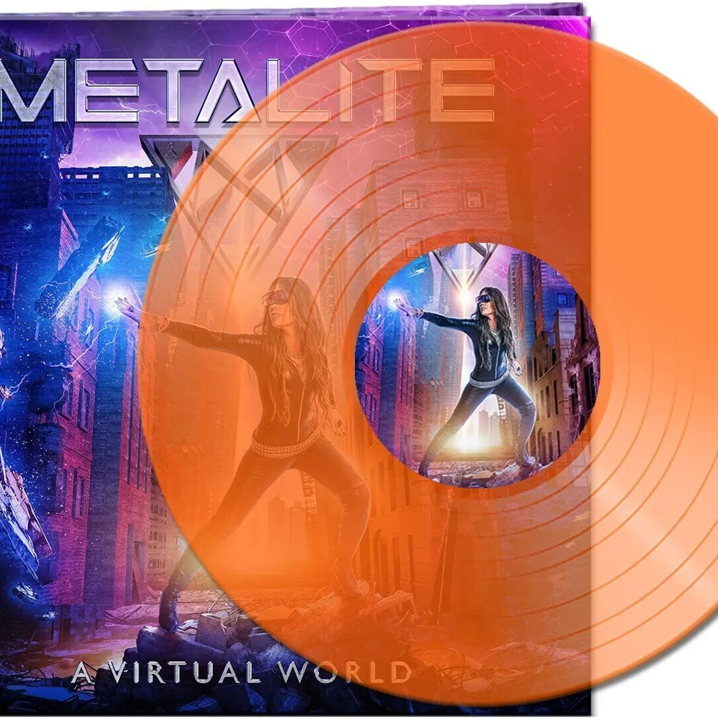 Metalite LP - A Virtual World (Clear Orange Vinyl)