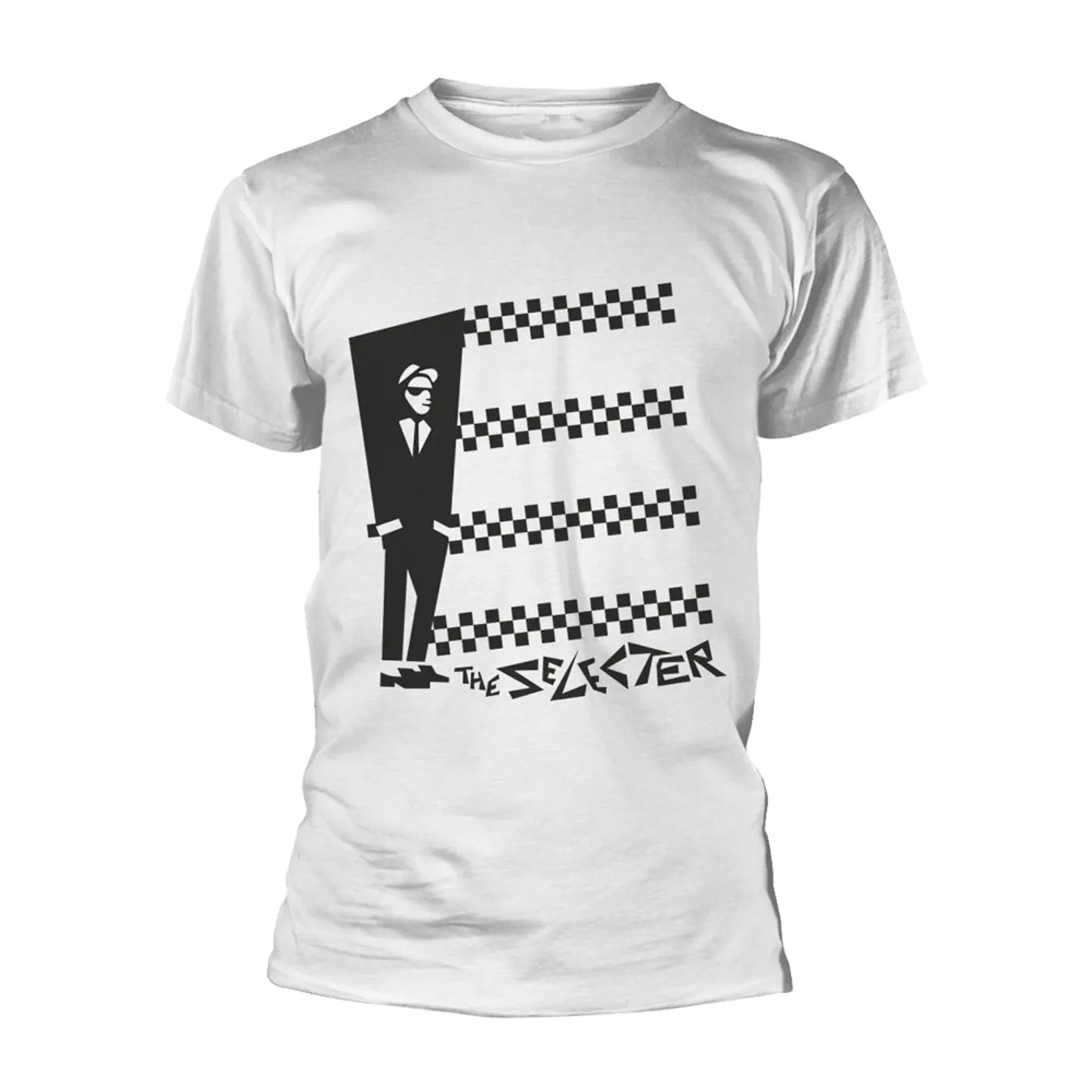The Selecter T Shirt - Two Tone Stripes (White)