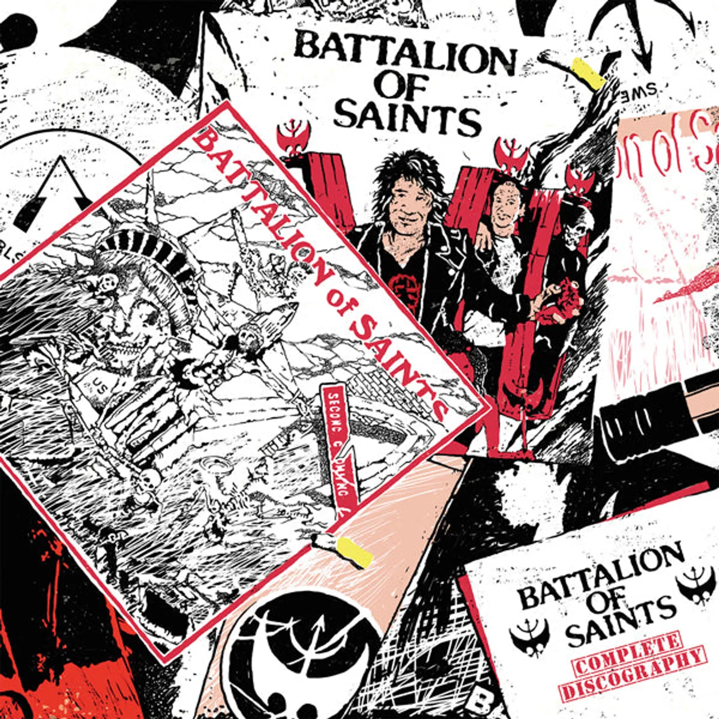 Battalion Of Saints LP - Complete Discography (Red, White And Blue Vinyl 3Lp)