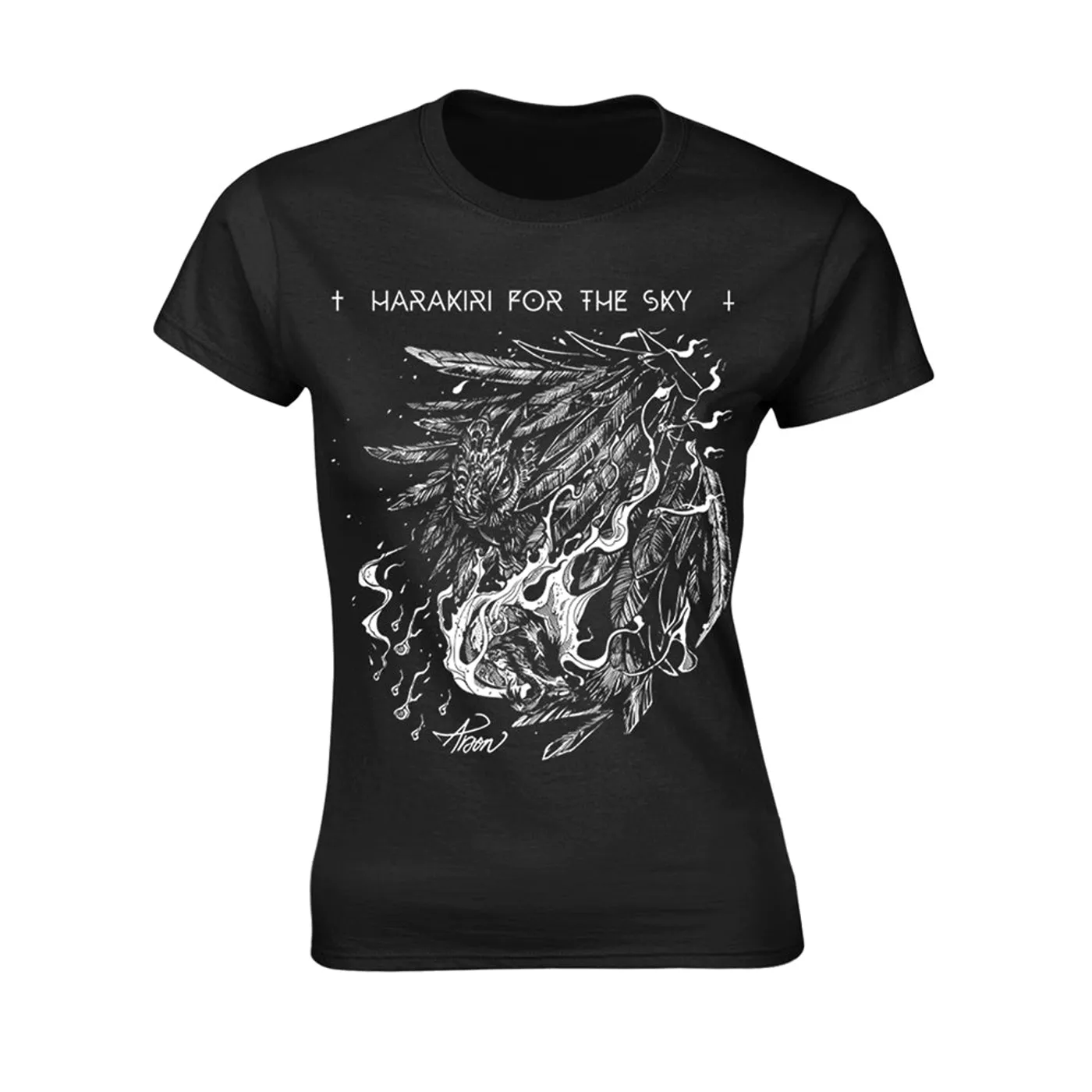Harakiri For The Sky Women's T Shirt - White Owl (Girlie)