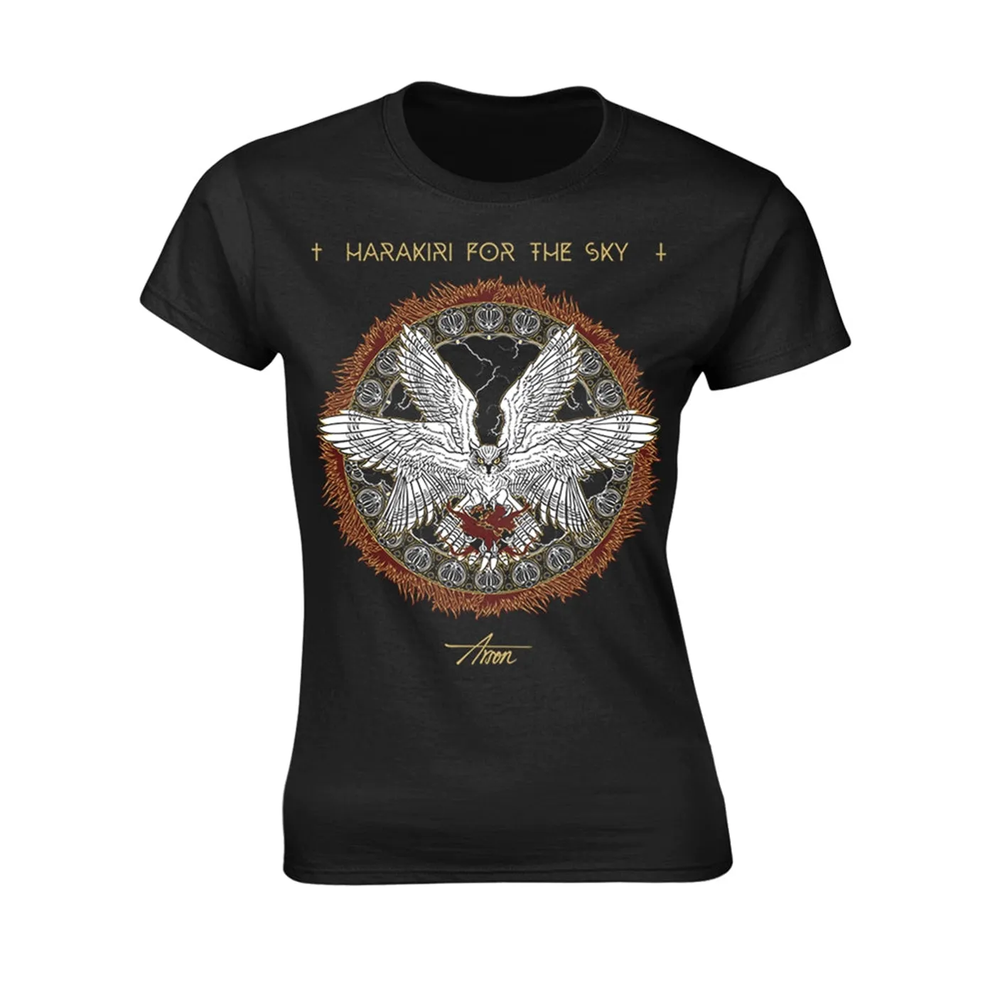 Harakiri For The Sky Women's T Shirt - Fire Owl (Girlie)