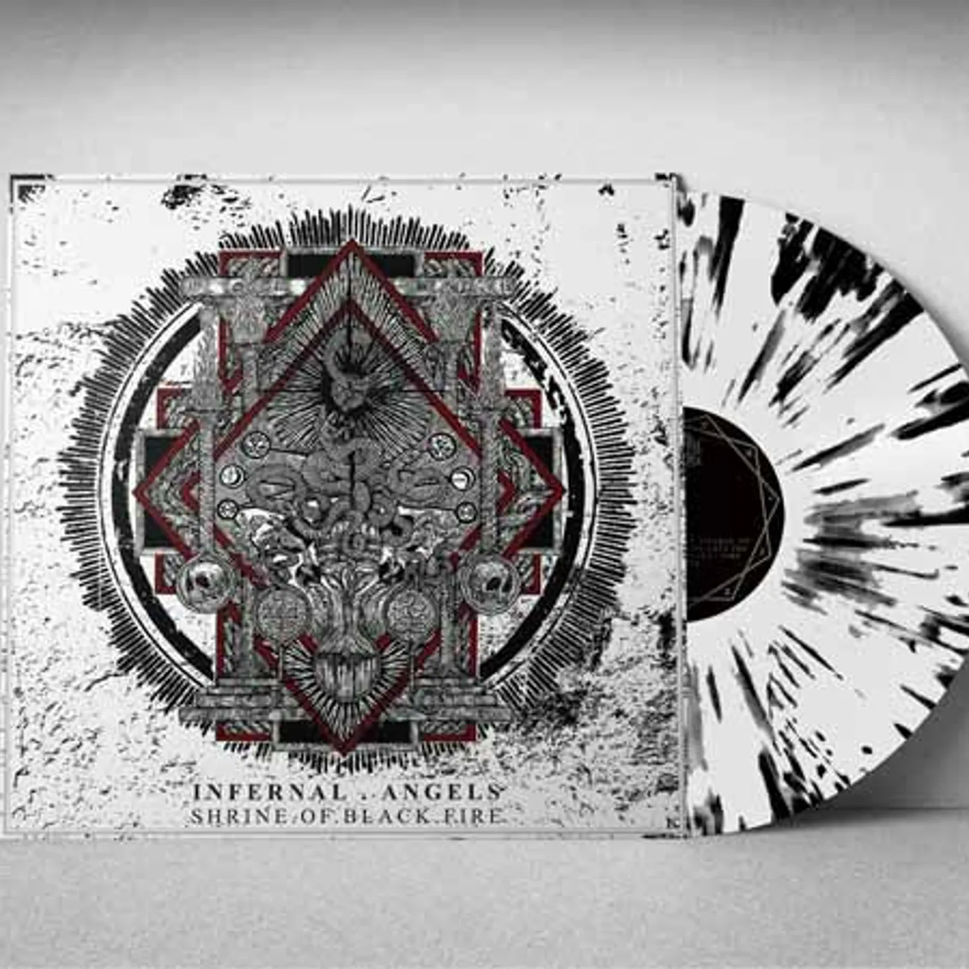 Infernal Angels LP - Shrine Of Black Fire (Opaque White / Black Splatter Vinyl)