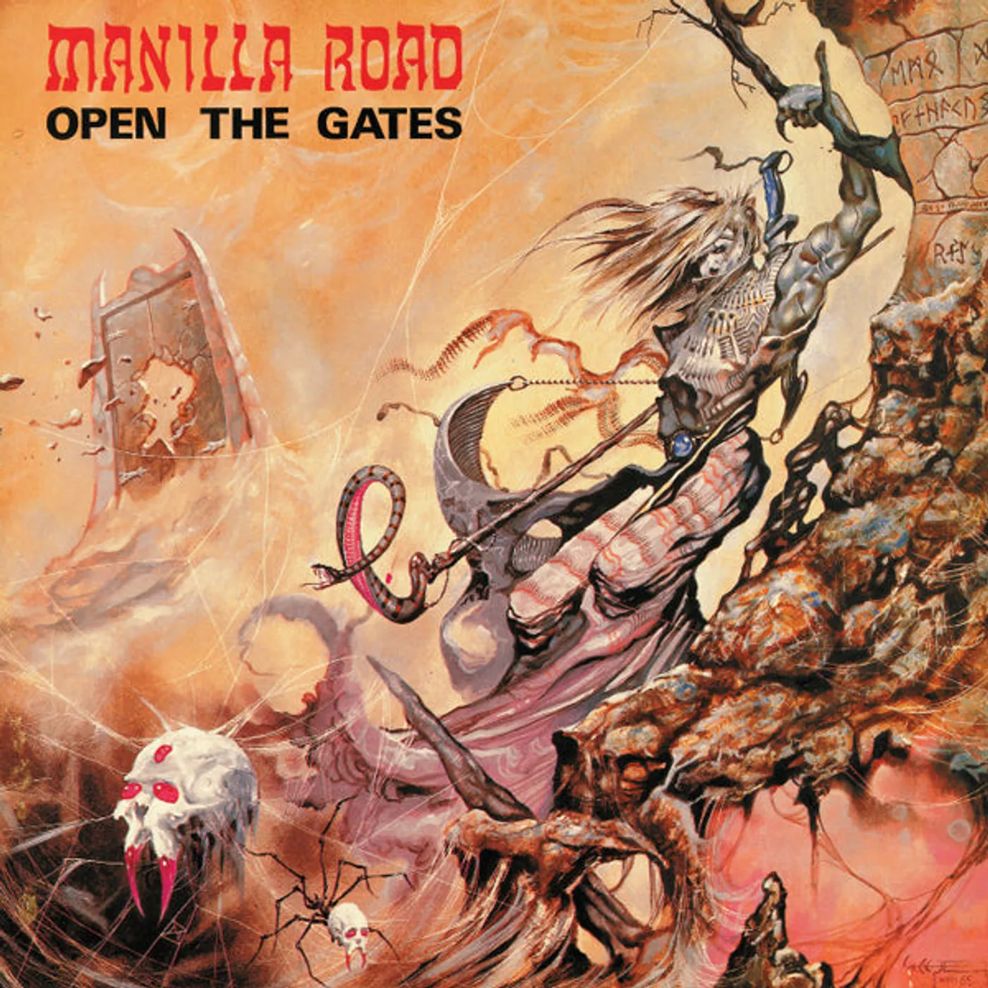 Manilla Road LP - Open The Gates (Purple / Bone Splatter Vinyl)