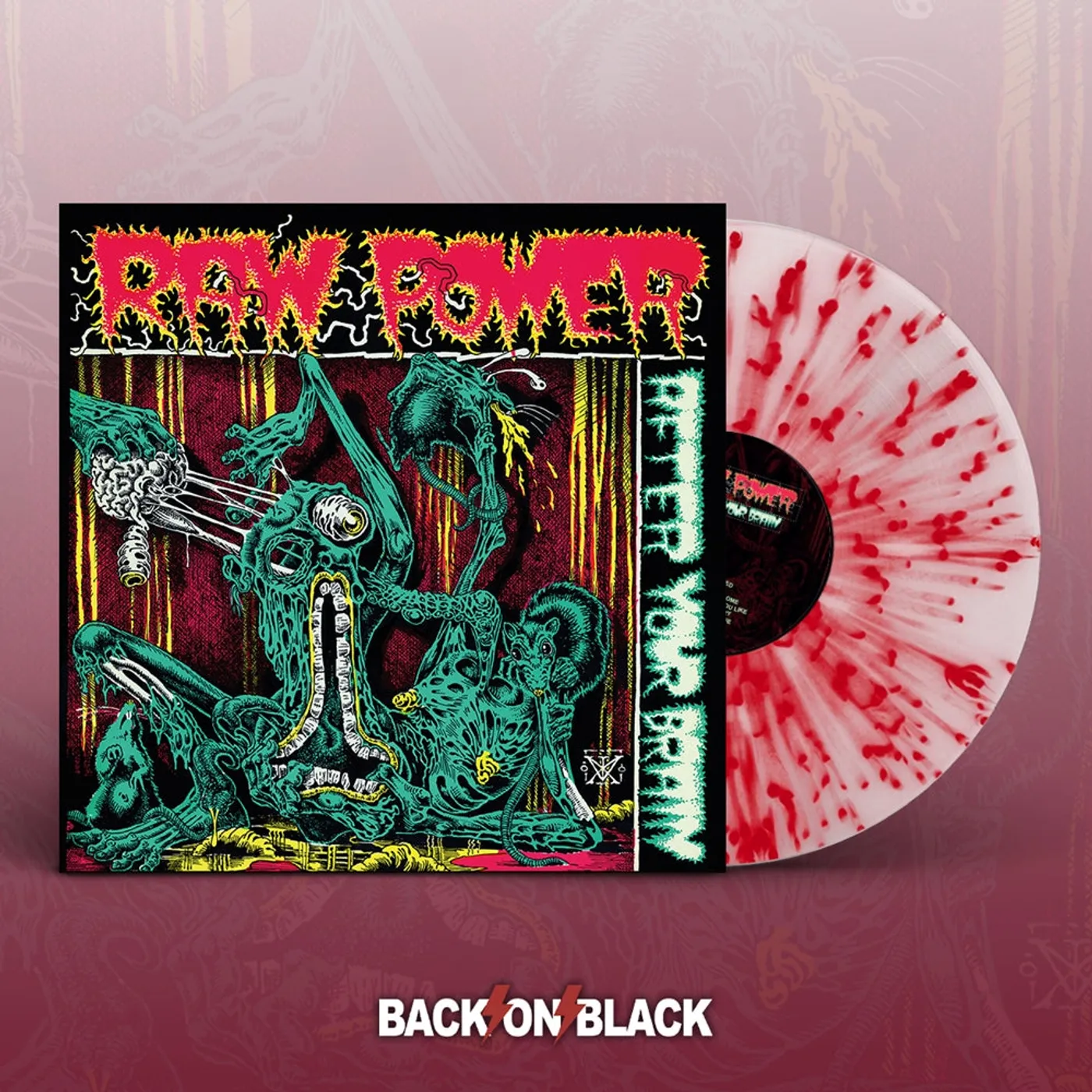  Raw Power LP - After Your Brain (White W/ Red Splatter Vinyl)