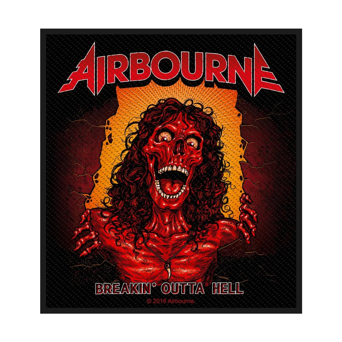 Airbourne Sew-On Patch - Breakin' Outta Hell
