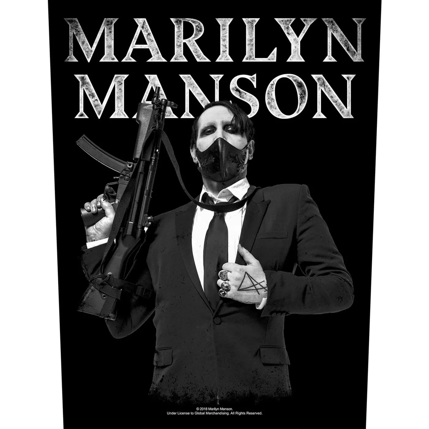 Marilyn Manson Back Patch - Machine Gun (Backpatch)