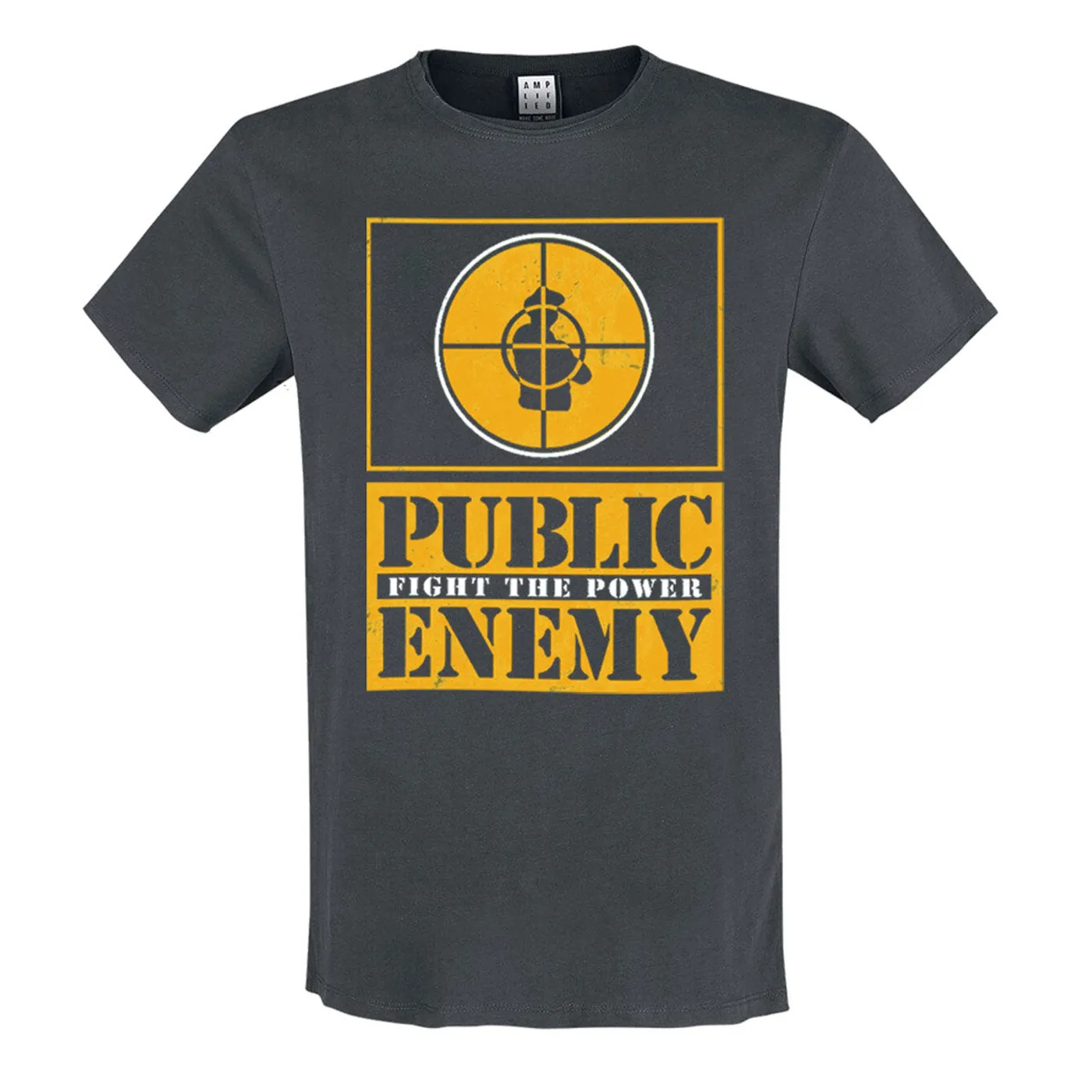 Public Enemy   T Shirt -  Yellow Fight The Power Amplified Vintage