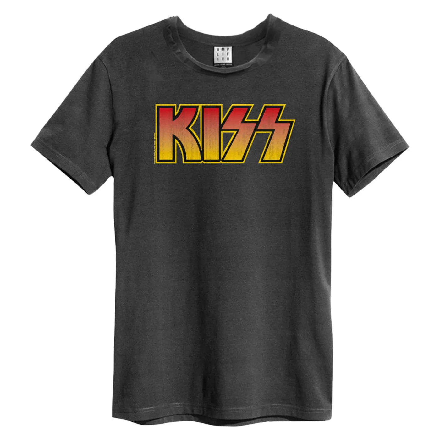 Kiss  T Shirt -  Classic Logo Distressed Amplified Vintage