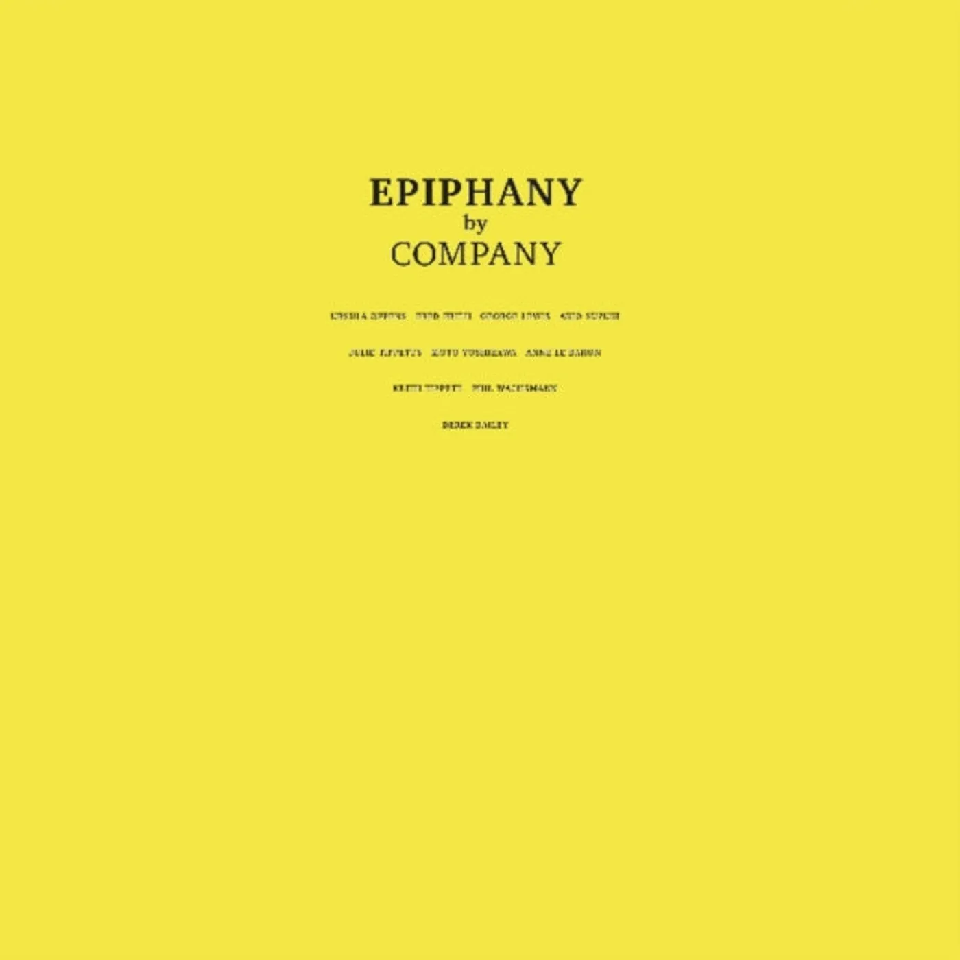 Company LP - Epiphany (Vinyl)