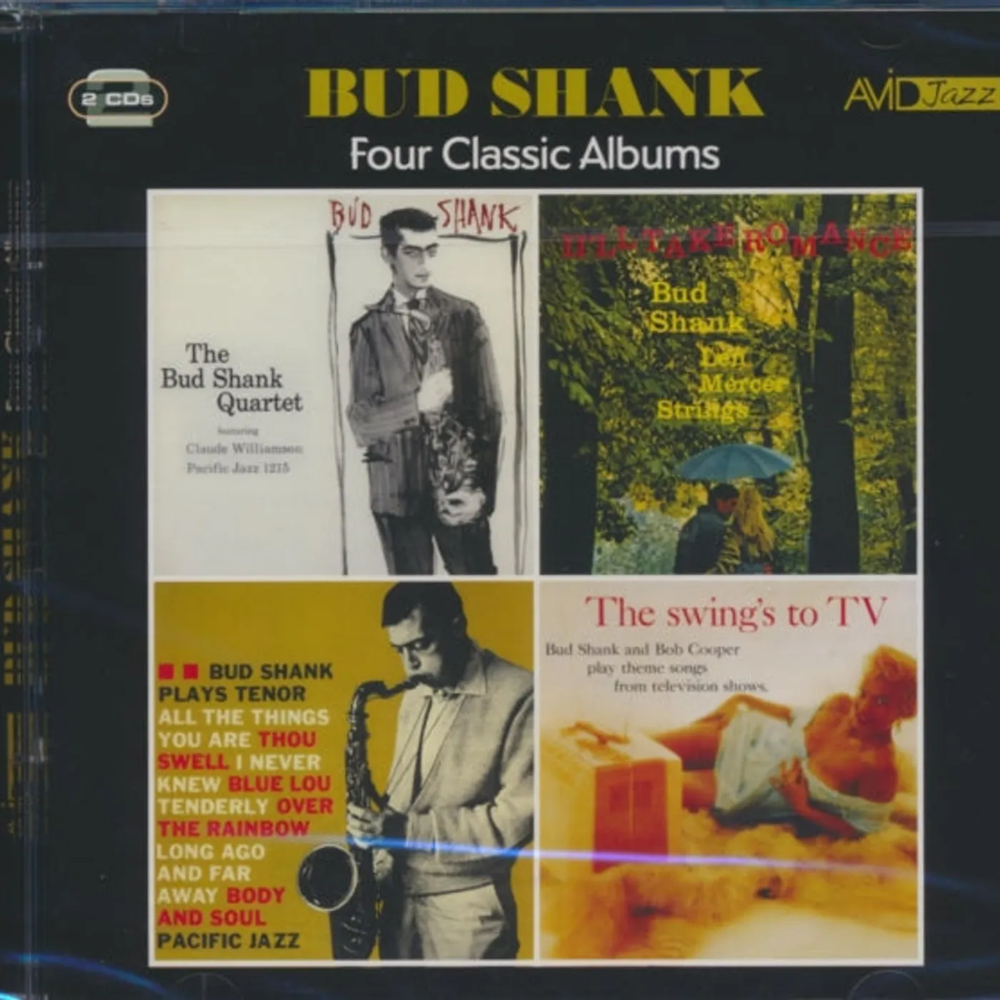 Bud Shank CD - Four Classic Albums (The Bud Shank Quartet Featuring Claude Williamson / The Swing's To Tv / Bud Shank Plays Tenor / I'll Take Romance)
