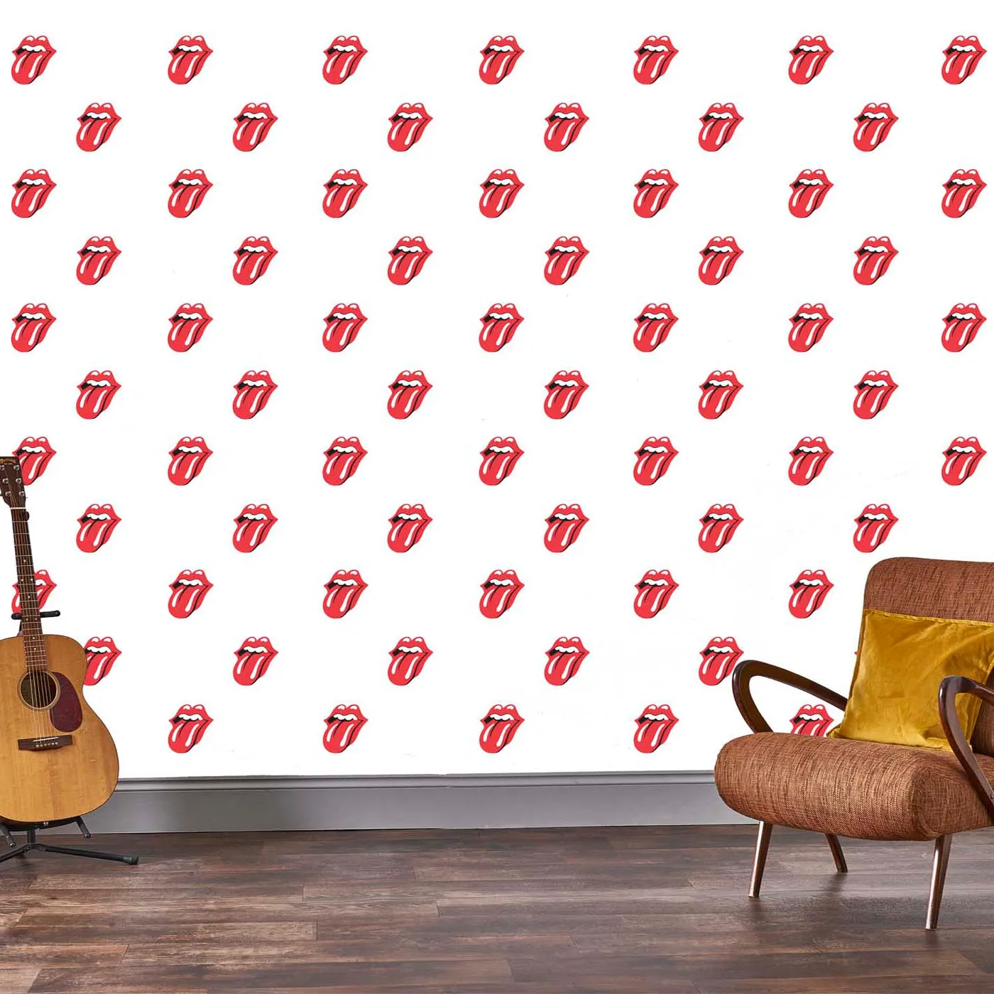 The Rolling Stones - Classic Tongue  Wallpaper   Per 10m x 500mm Roll