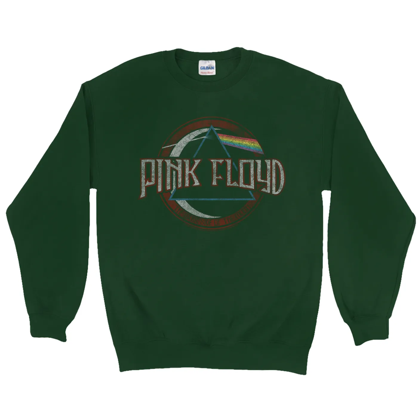 Pink Floyd Sweatshirt | Dark Side Of The Moon Design Distressed Pink Floyd Sweatshirt
