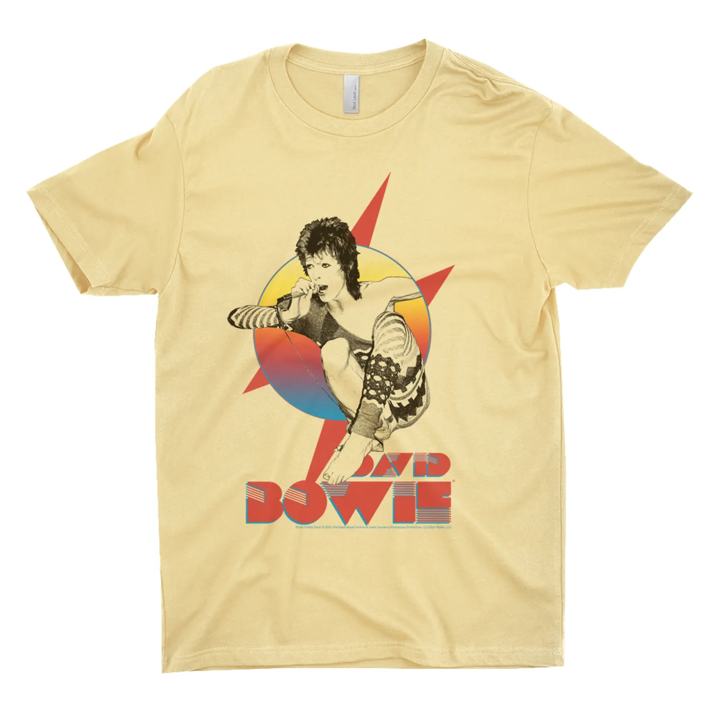 David Bowie T-Shirt | Bowie Performing Colorful Design David Bowie Shirt