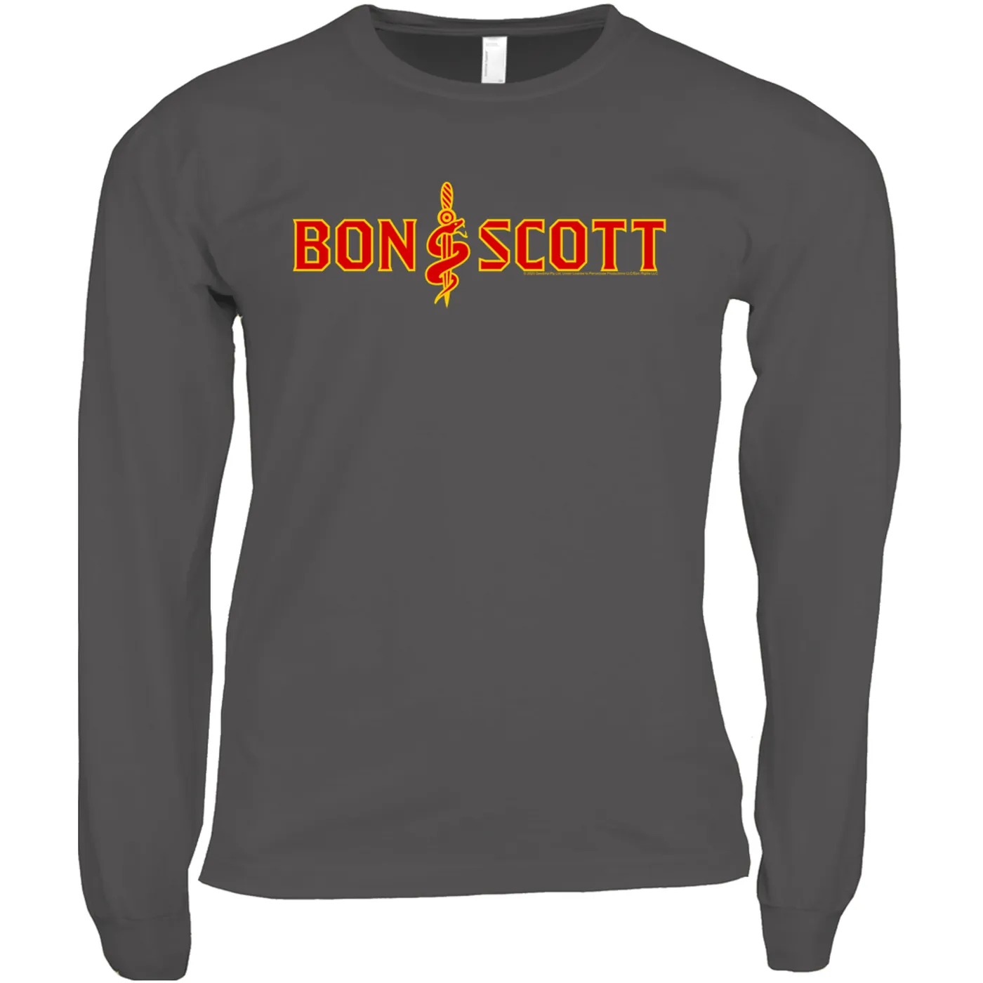 Bon Scott Long Sleeve Shirt | Bon Dagger And Snake Bon Scott Shirt