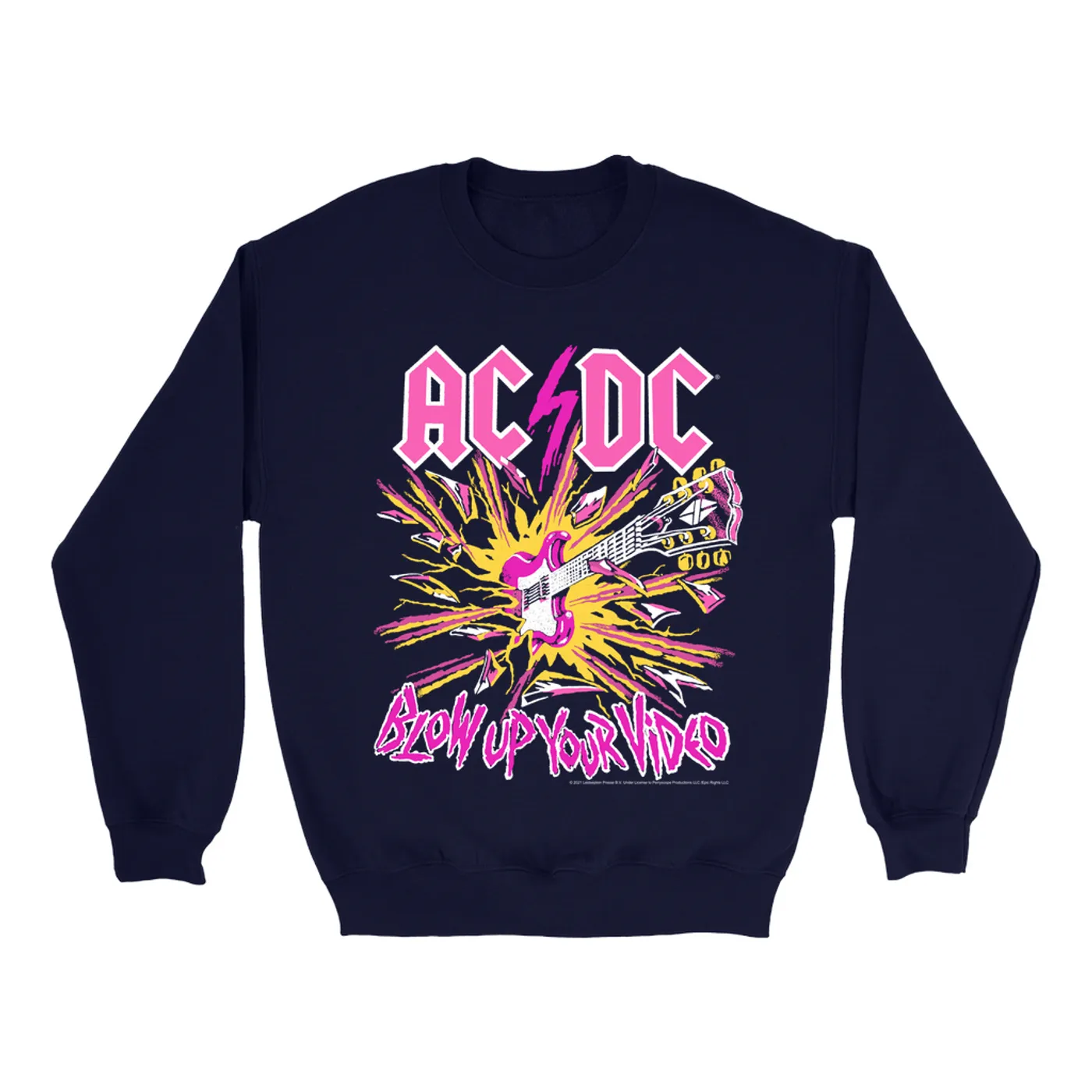 AC/DC Sweatshirt | Blow Up Your Video Neon Design ACDC Sweatshirt