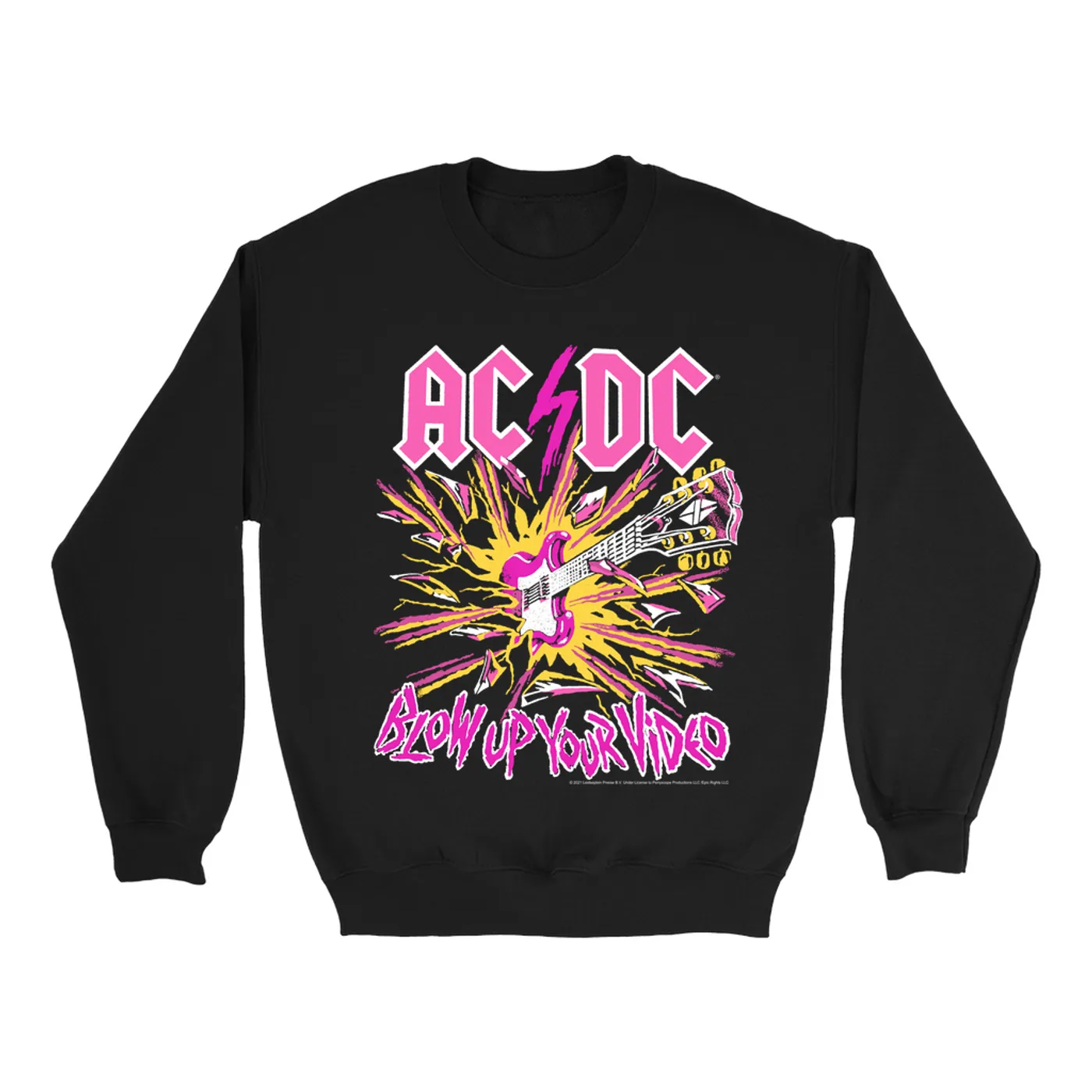 AC/DC Sweatshirt | Blow Up Your Video Neon Design ACDC Sweatshirt