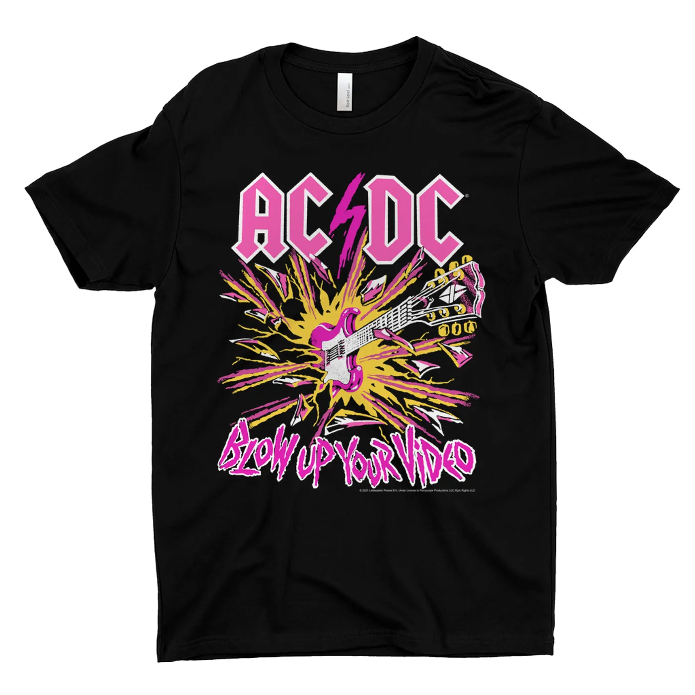 AC/DC T-Shirt | Blow Up Your Video Neon Design ACDC Shirt