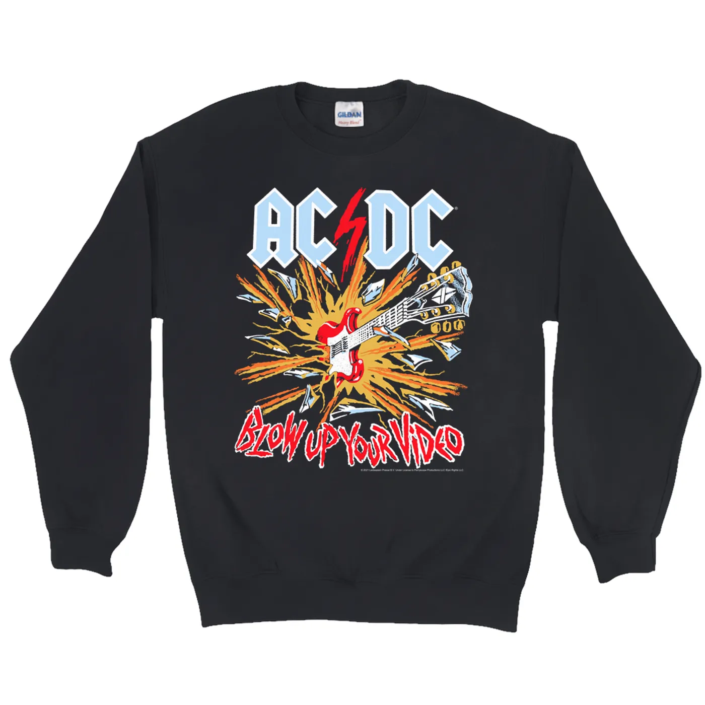 AC/DC Sweatshirt | Blow Up Your Video Primary Colors ACDC Sweatshirt