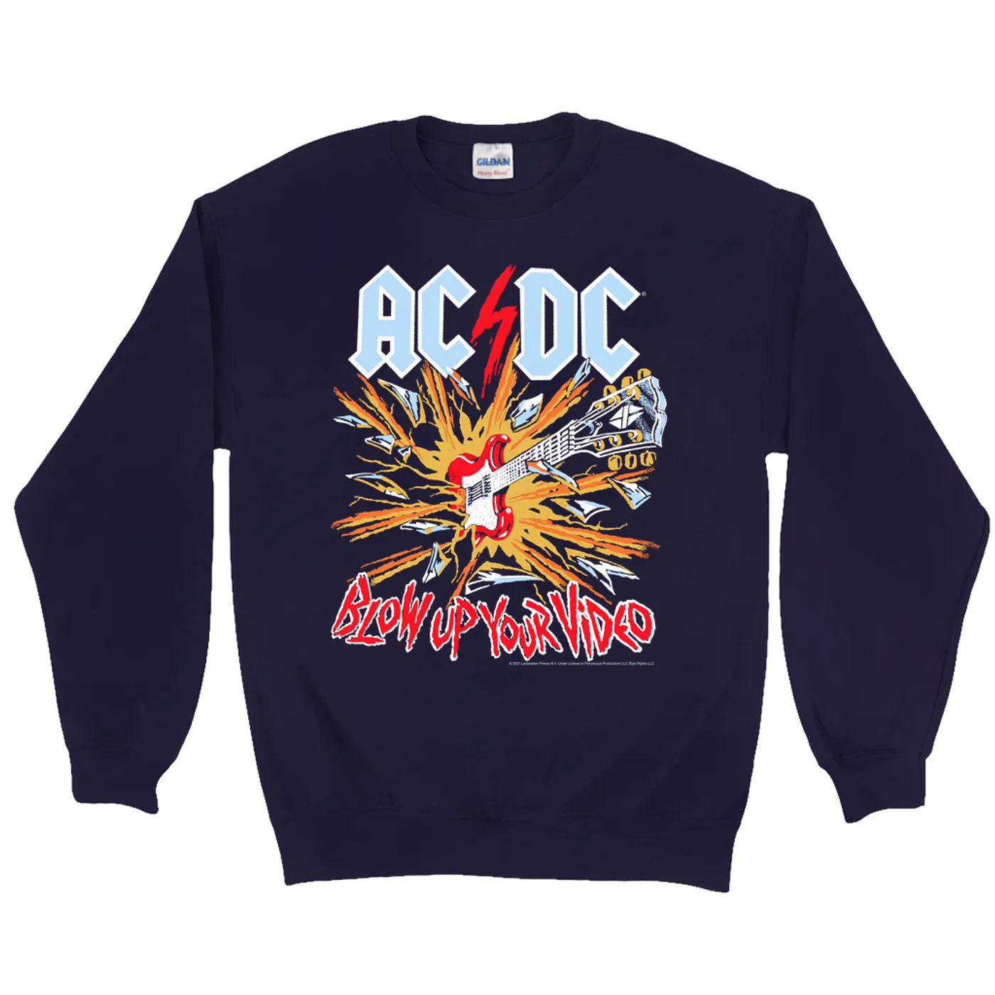 AC/DC Sweatshirt | Blow Up Your Video Primary Colors ACDC Sweatshirt