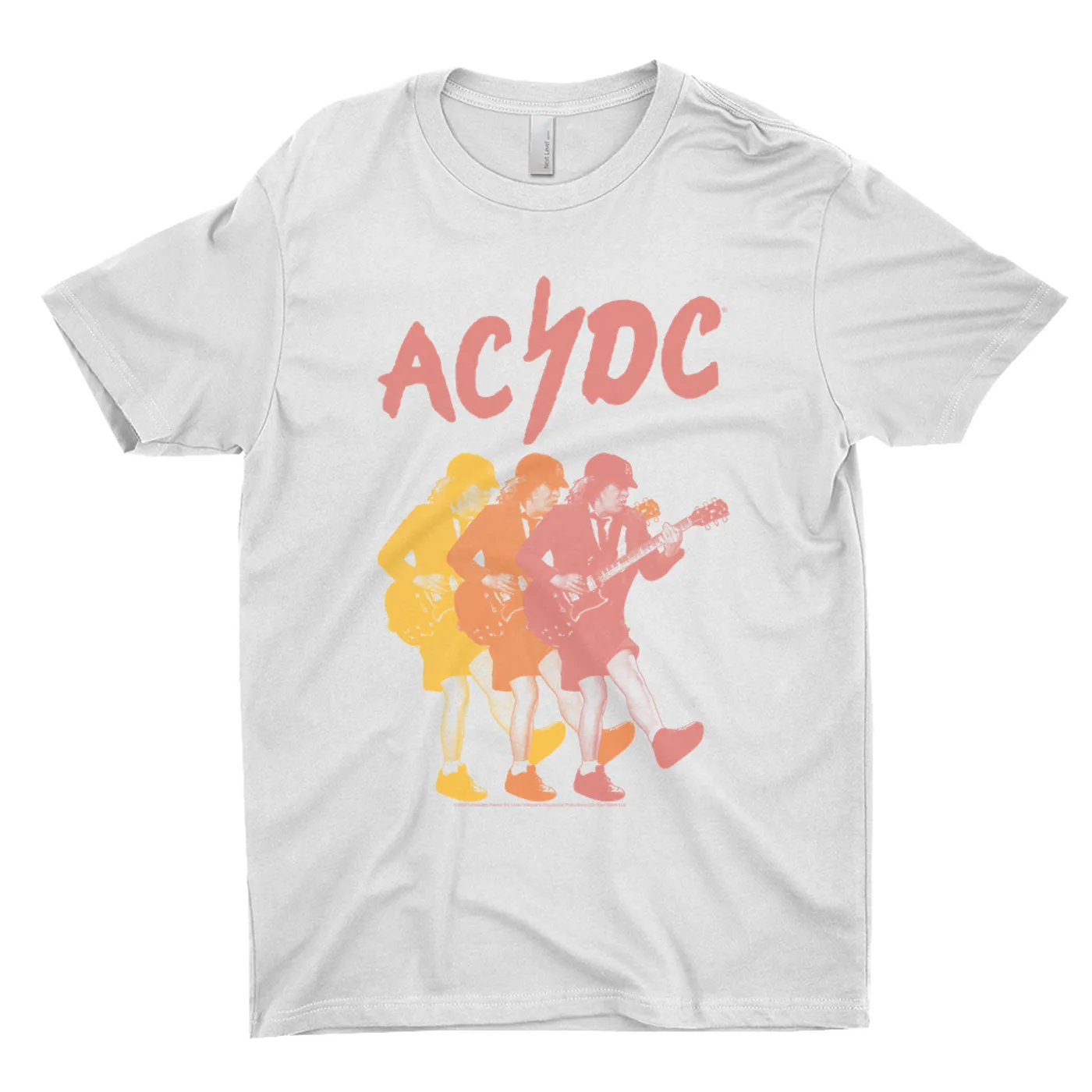 AC/DC T-Shirt | Angus Young Pastel Design ACDC Shirt (Merchbar Exclusive)