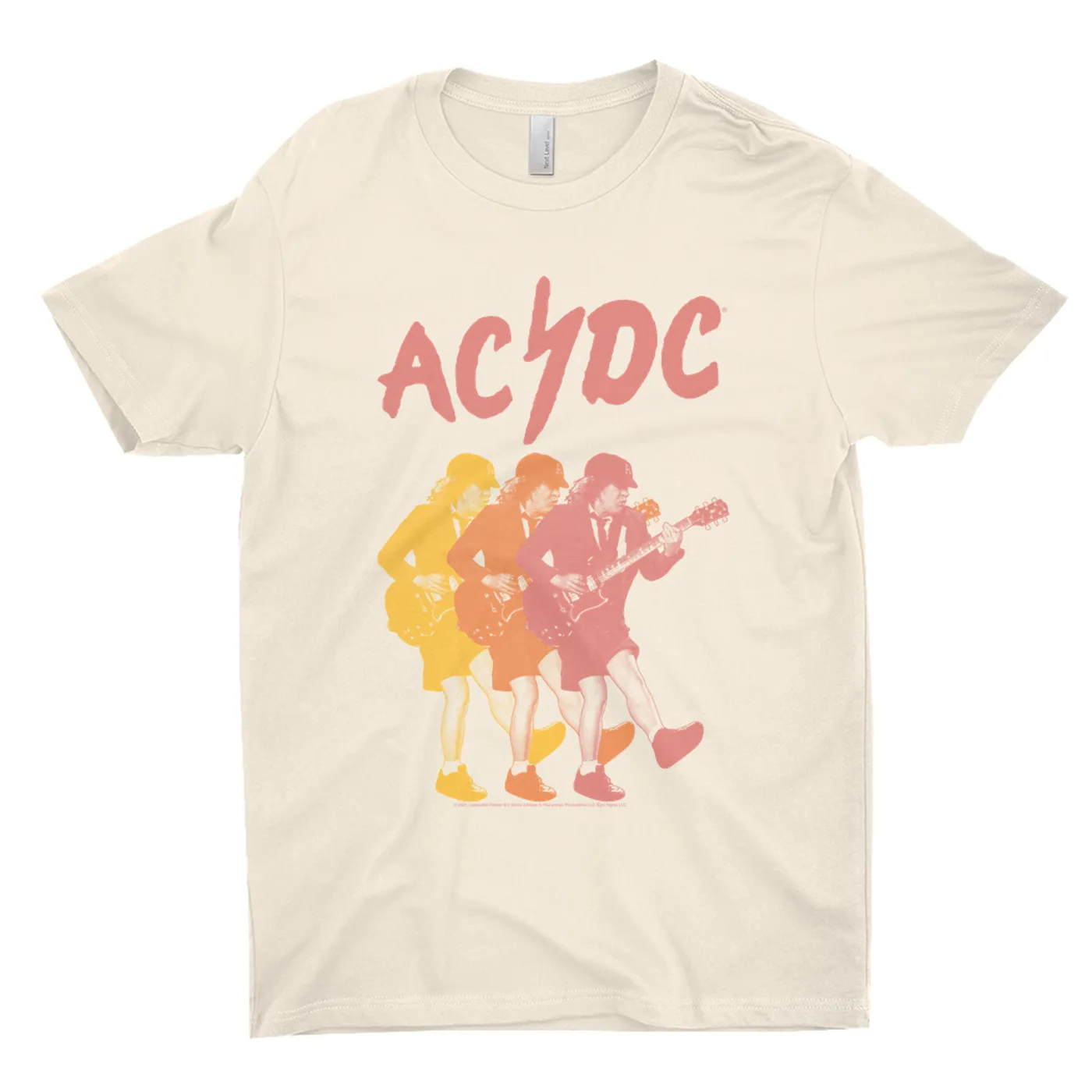 AC/DC T-Shirt | Angus Young Pastel Design ACDC Shirt (Merchbar Exclusive)