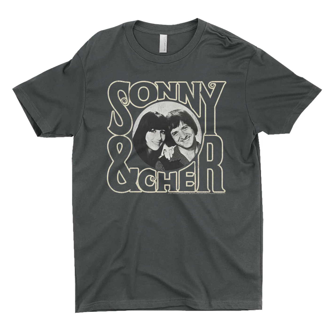 Sonny & Cher T-Shirt | Retro Logo And Photo Distressed Sonny And Cher Shirt