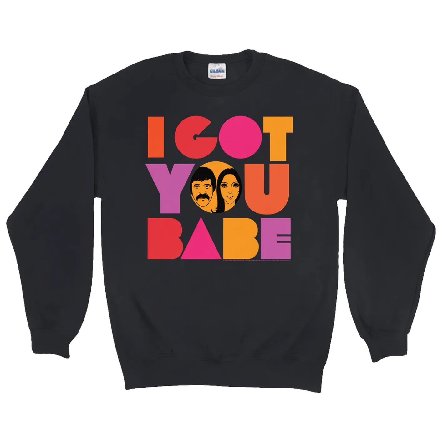 Sonny & Cher Sweatshirt | I Got You Babe Bright Logo Image Sonny And Cher Sweatshirt