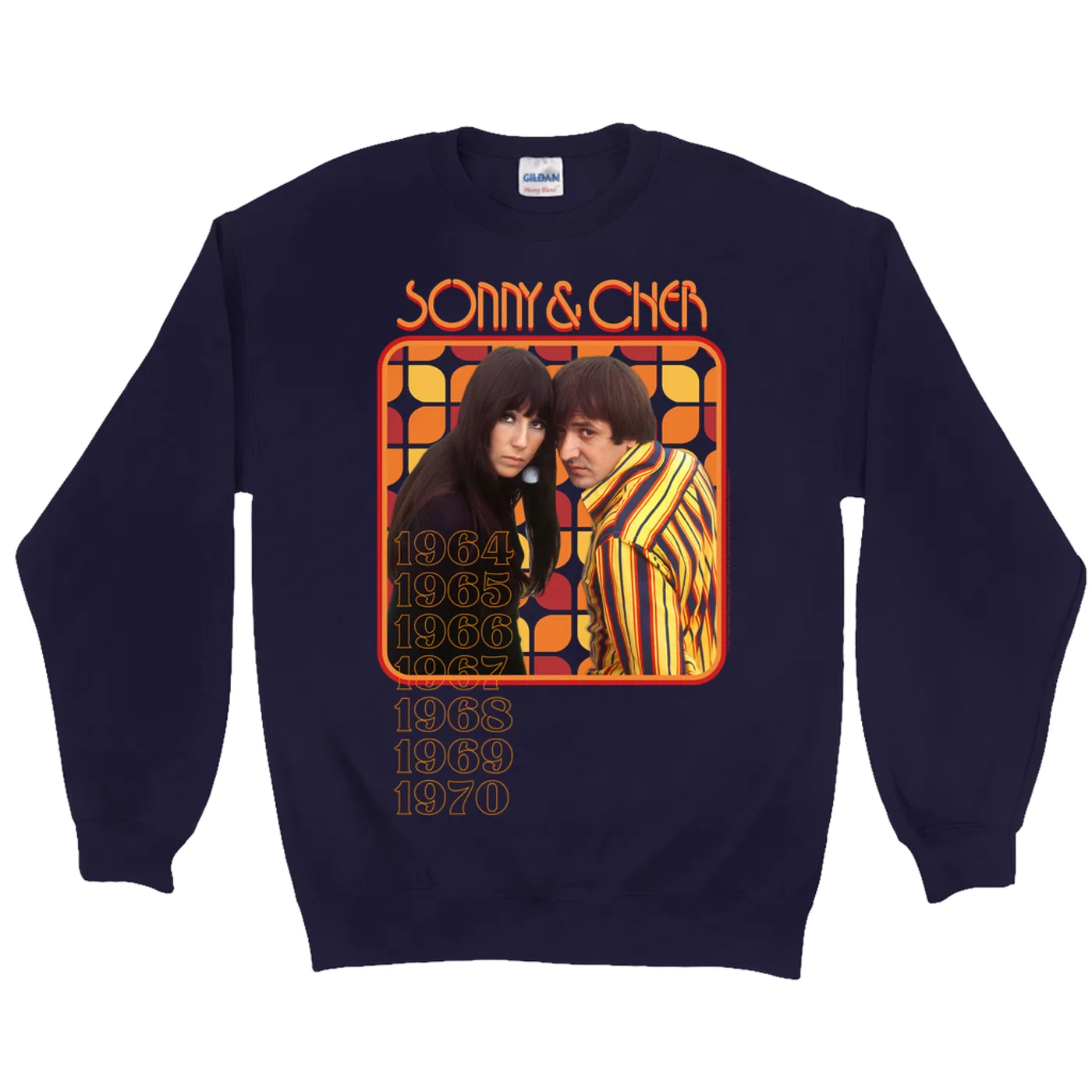 Sonny & Cher Sweatshirt | Retro 1964-1970 Image Sonny And Cher Sweatshirt
