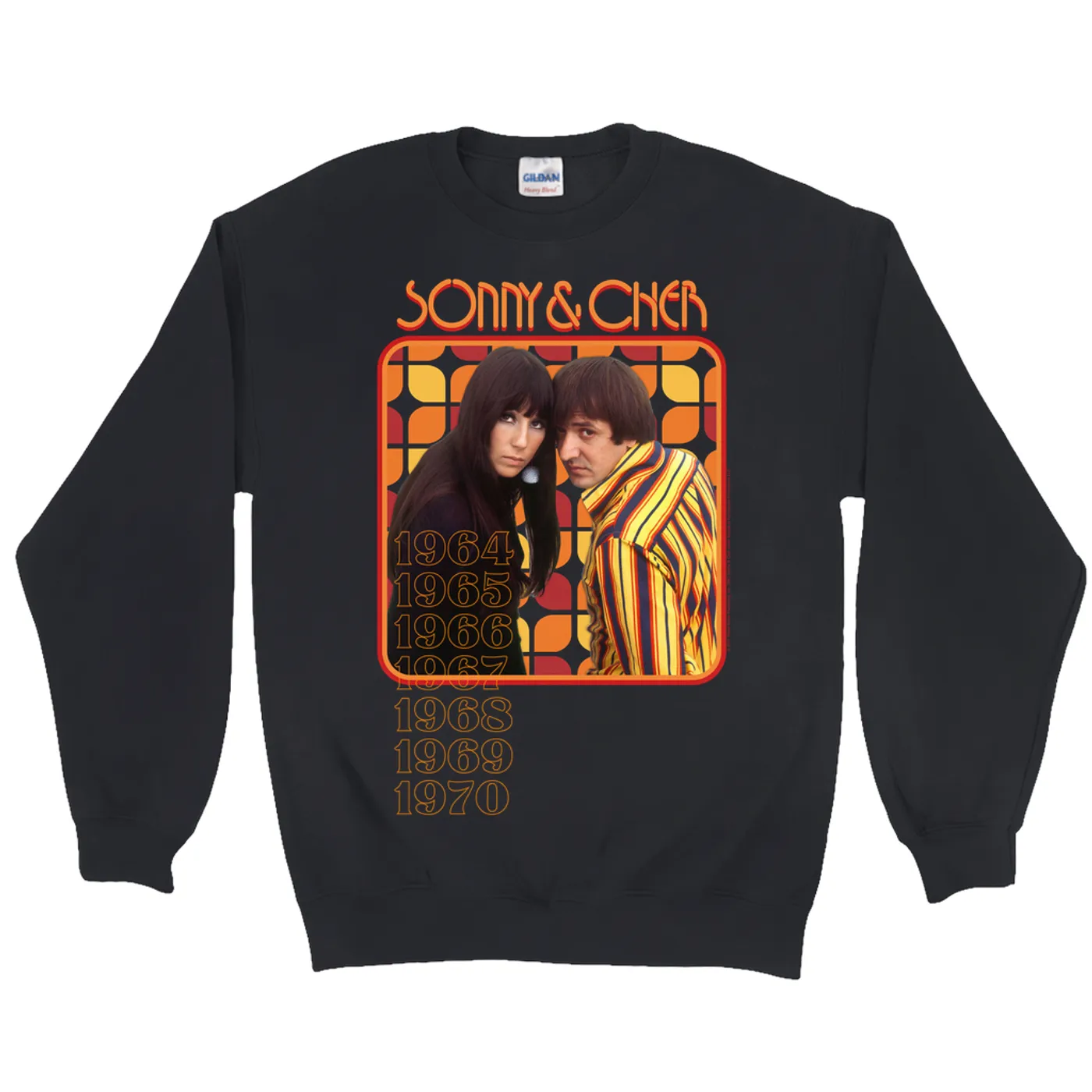 Sonny & Cher Sweatshirt | Retro 1964-1970 Image Sonny And Cher Sweatshirt