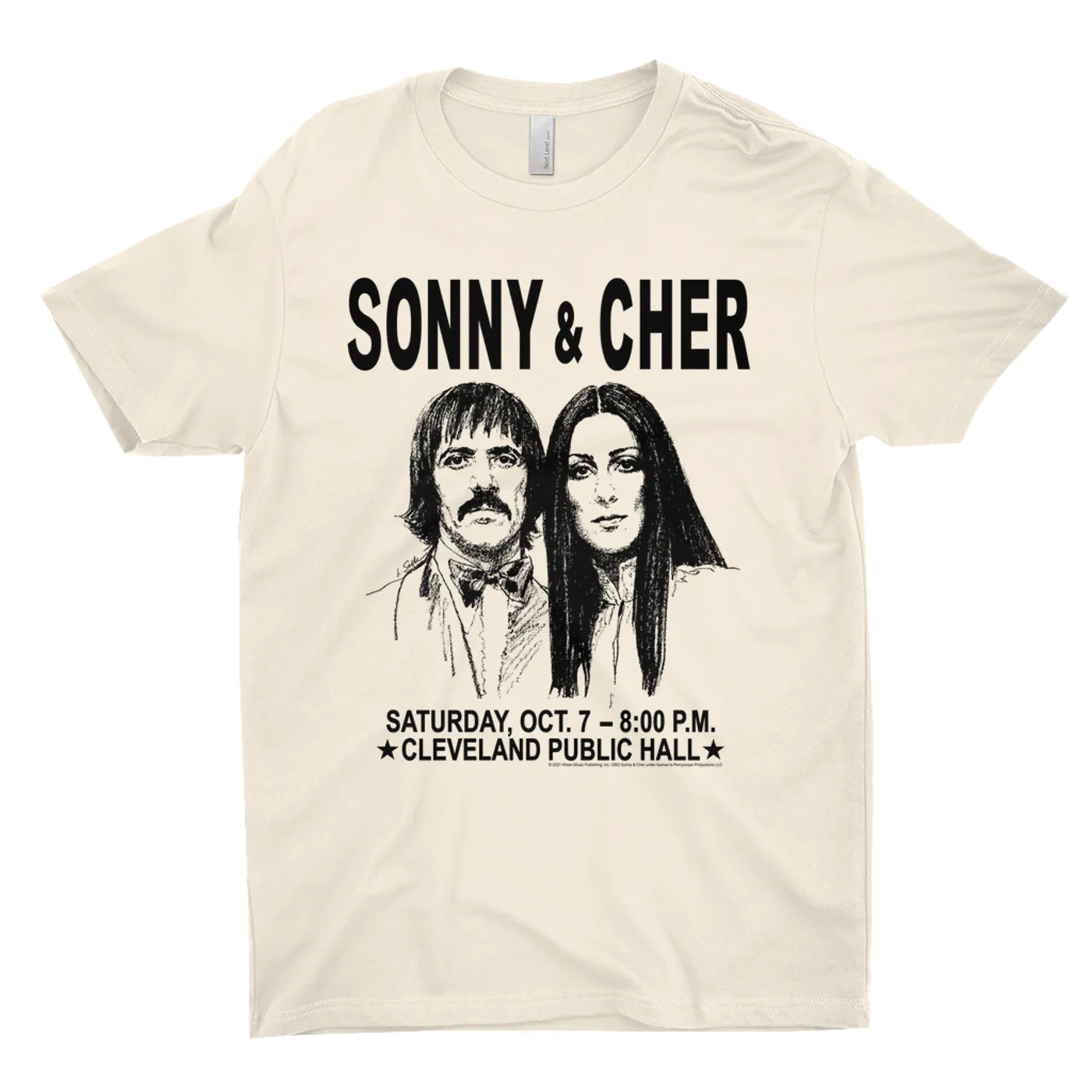 Sonny & Cher T-Shirt | Cleaveland Hall Concert Poster Sonny And Cher Shirt