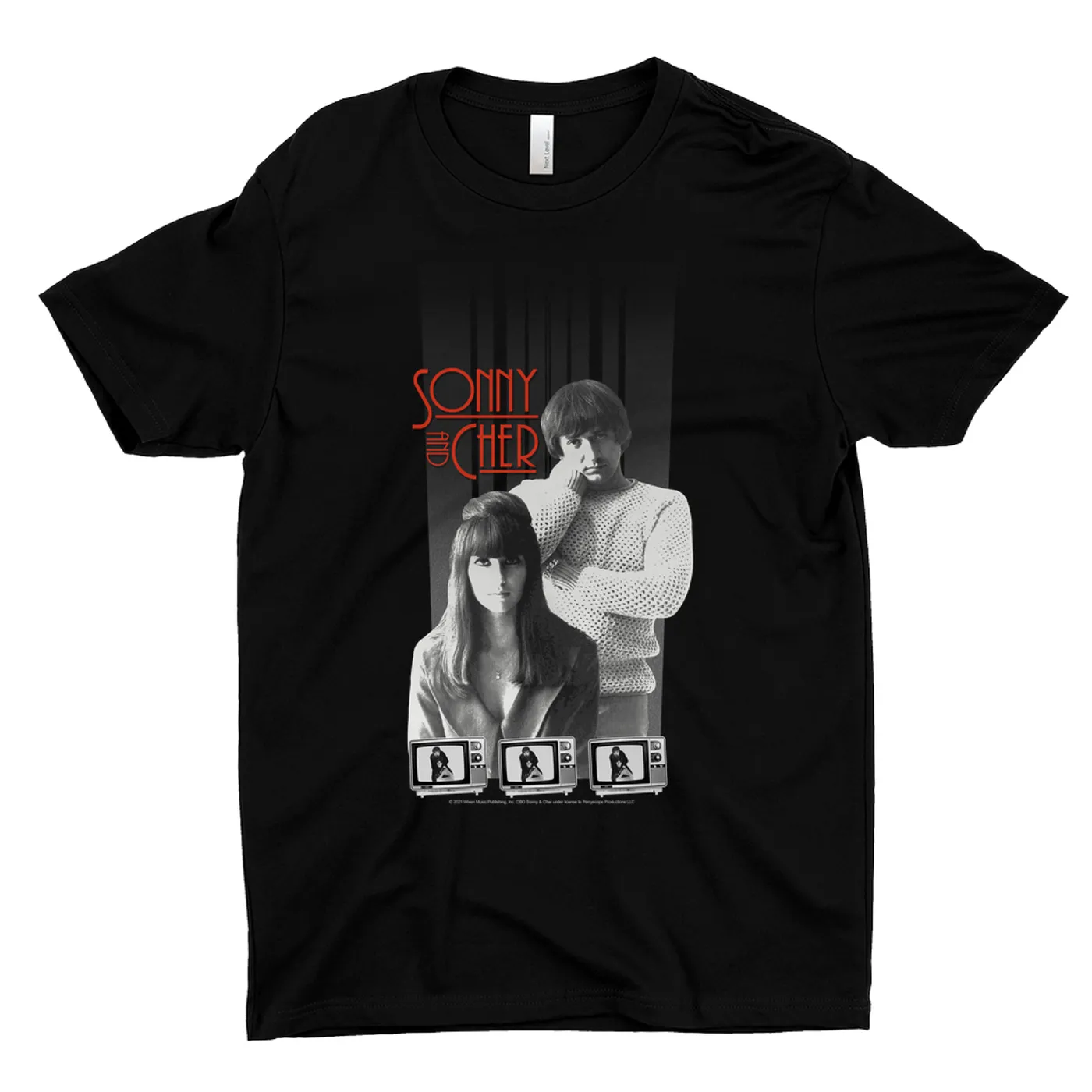 Sonny & Cher T-Shirt | Mod TV Black And White Image Sonny And Cher Shirt
