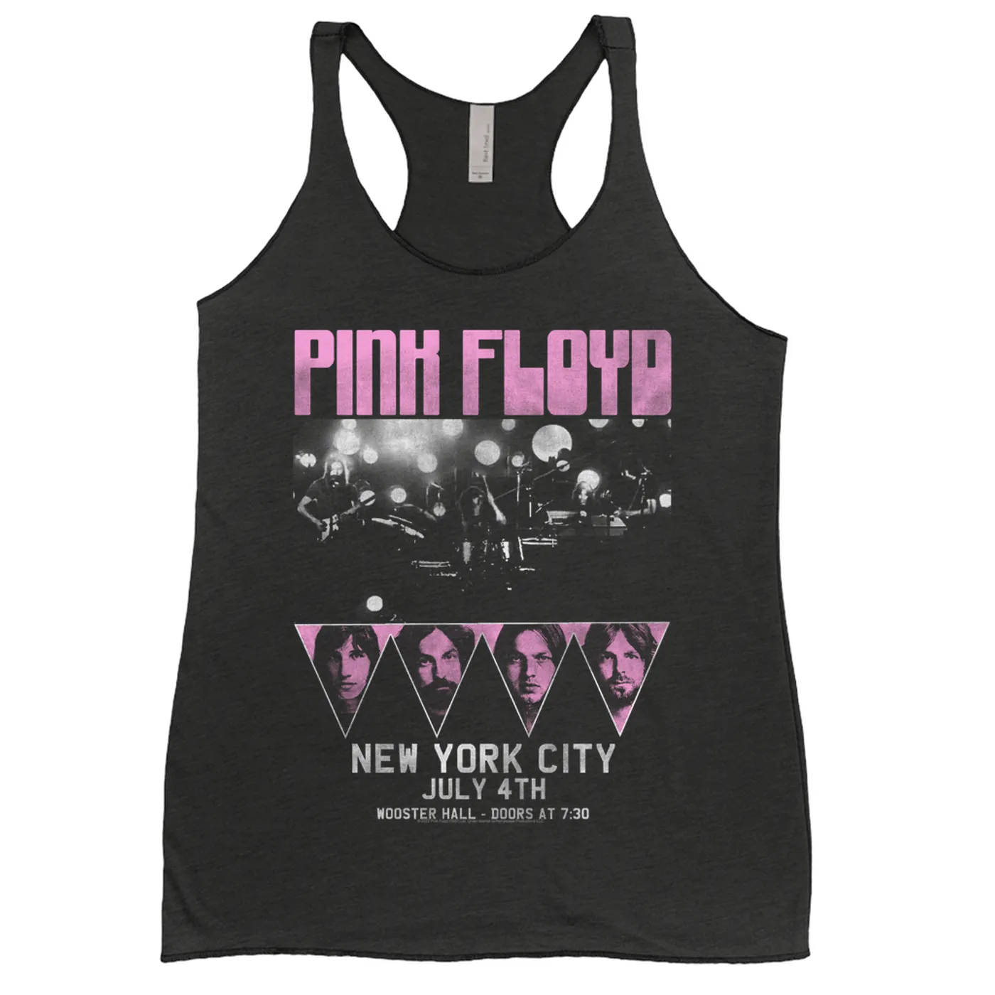 Pink Floyd Ladies' Tank Top | New York City 4th Of July Concert Poster Pink Pink Floyd Shirt