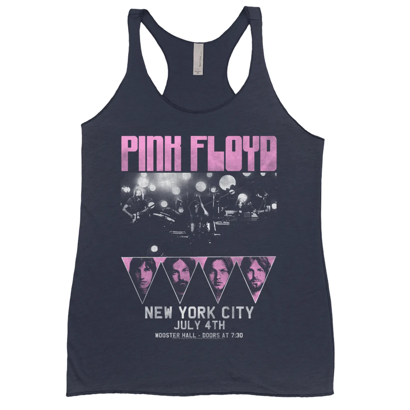 Pink Floyd Ladies' Tank Top | New York City 4th Of July Concert Poster Pink Pink Floyd Shirt