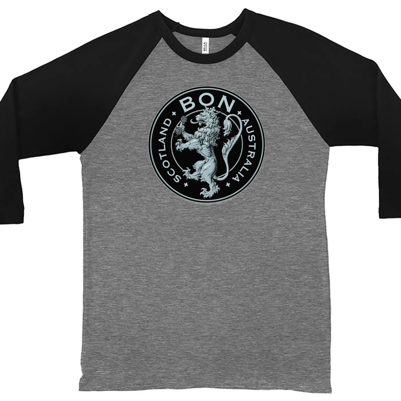 Bon Scott 3/4 Sleeve Baseball Tee | Bon Scotland Australia Bon Scott Shirt