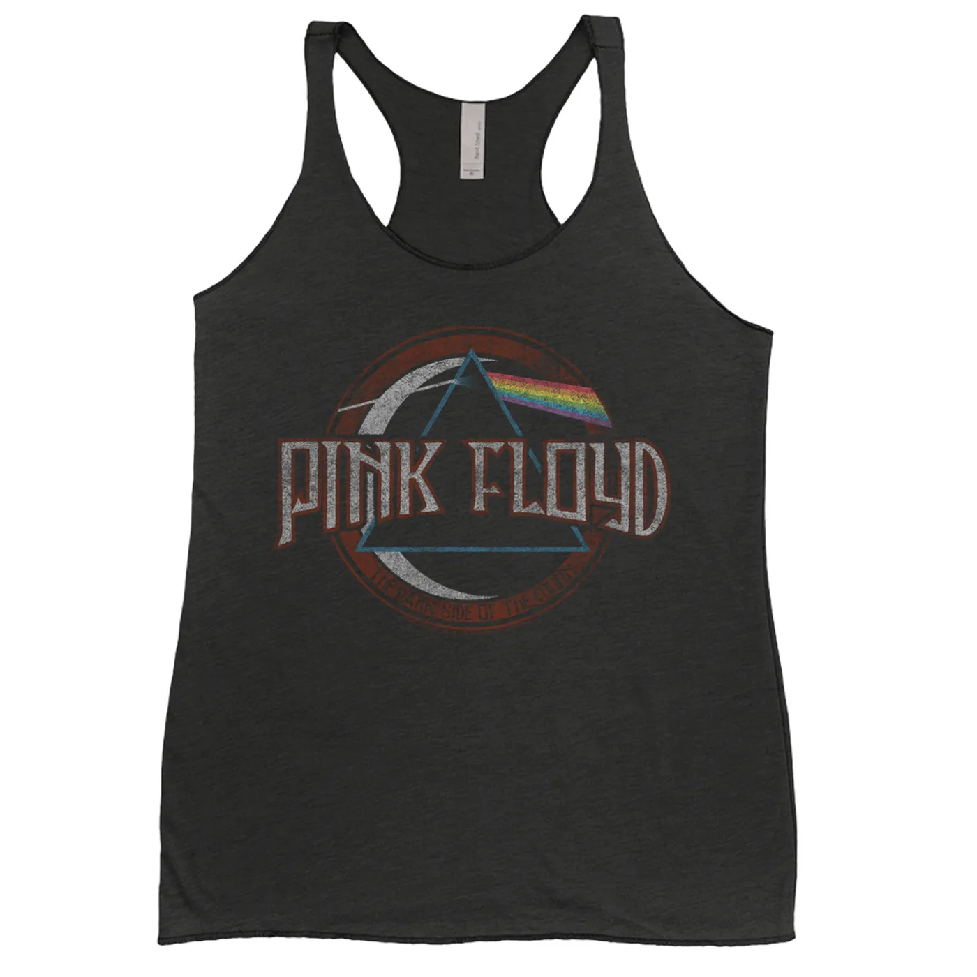 Pink Floyd Ladies' Tank Top | Dark Side Of The Moon Design Distressed Pink Floyd Shirt