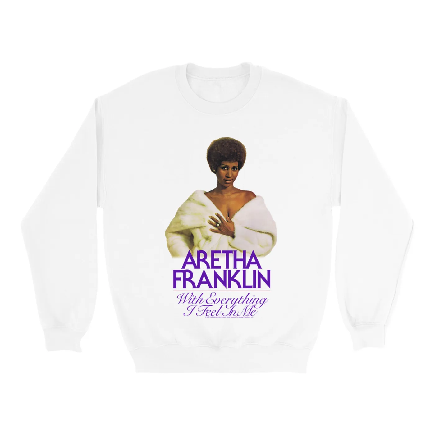 Aretha Franklin Sweatshirt | With Everything I Feel In Me Album Design Aretha Franklin Sweatshirt (Merchbar Exclusive)