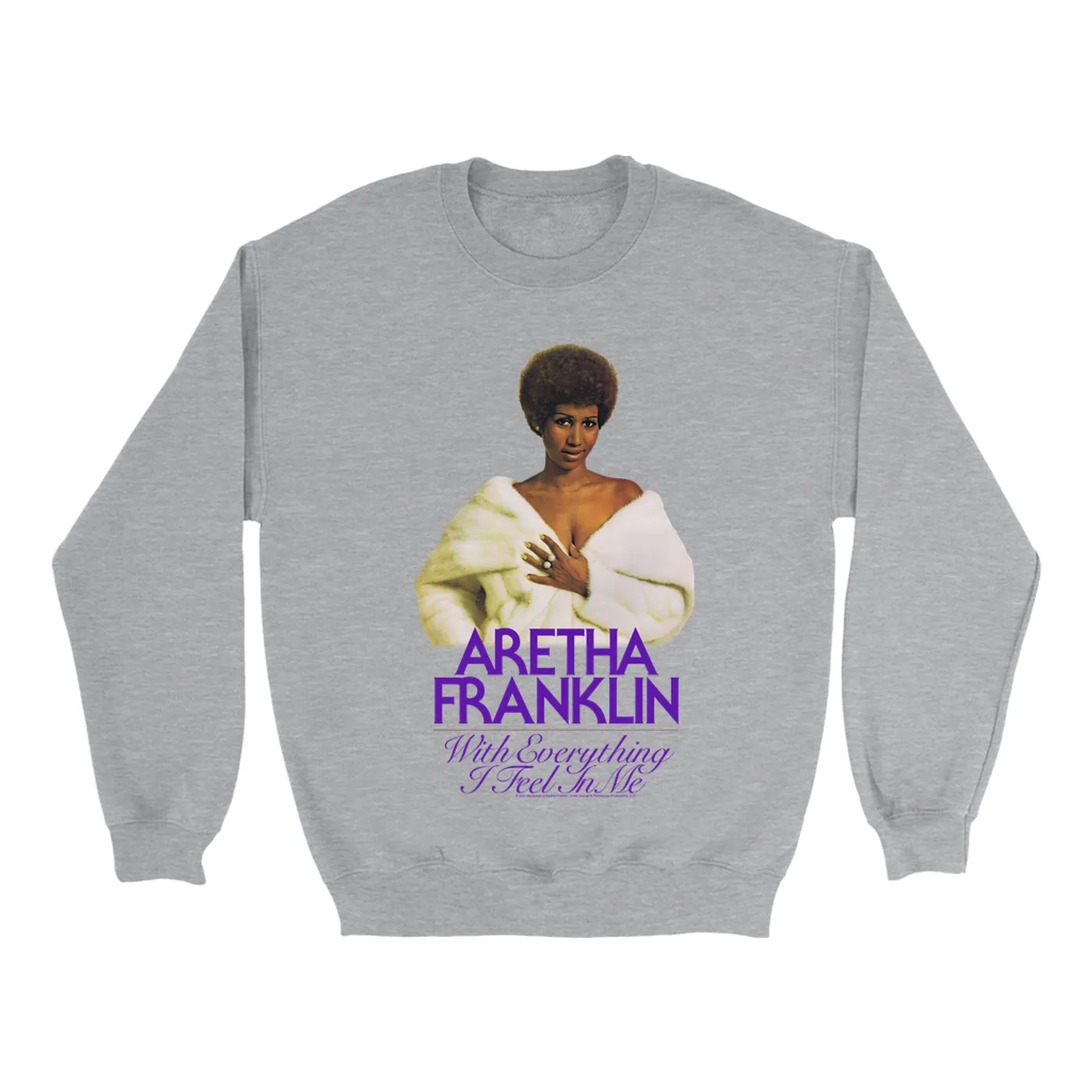Aretha Franklin Sweatshirt | With Everything I Feel In Me Album Design Aretha Franklin Sweatshirt (Merchbar Exclusive)