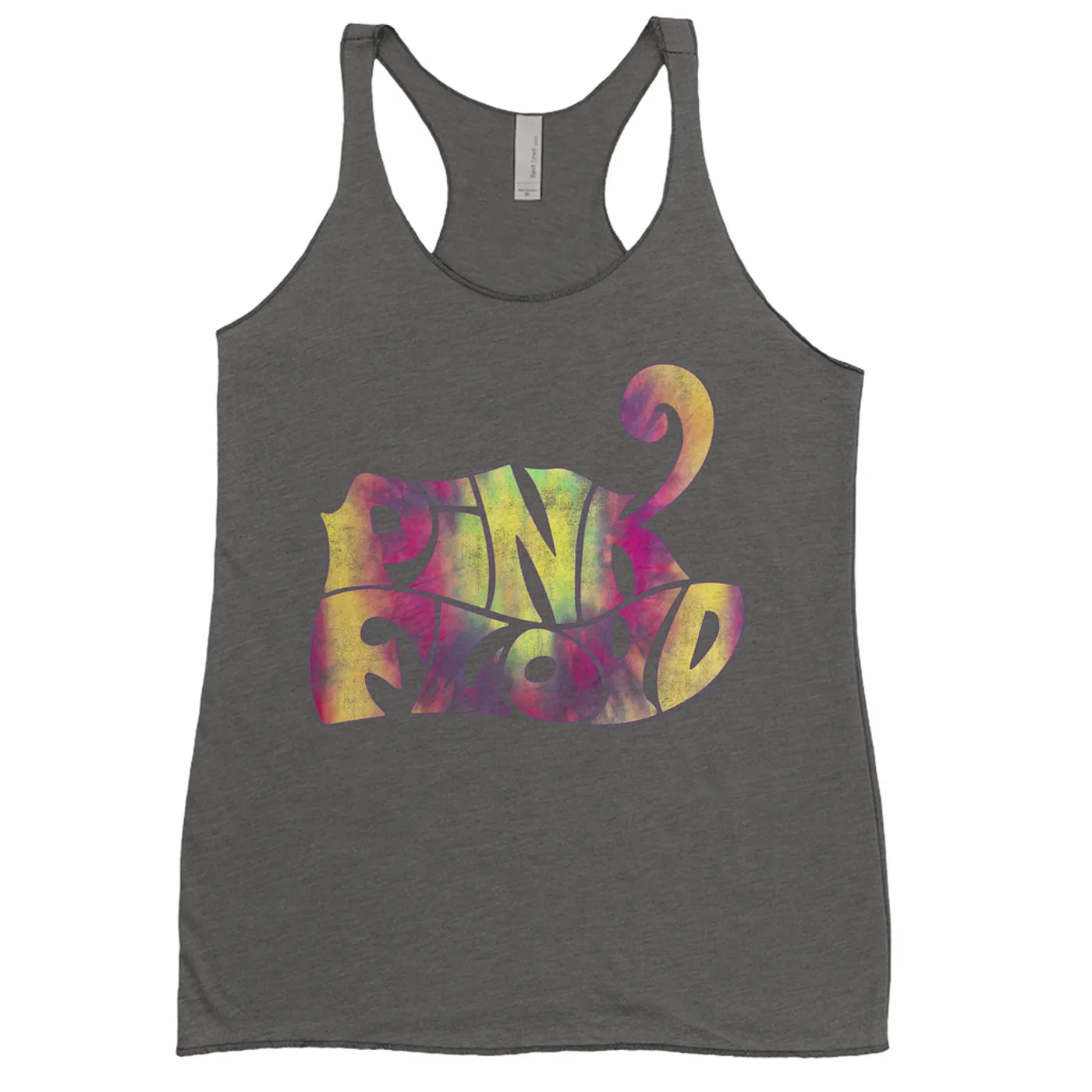 Pink Floyd Ladies' Tank Top | Tie Dye Groovy Logo Distressed Pink Floyd Shirt (Merchbar Exclusive)