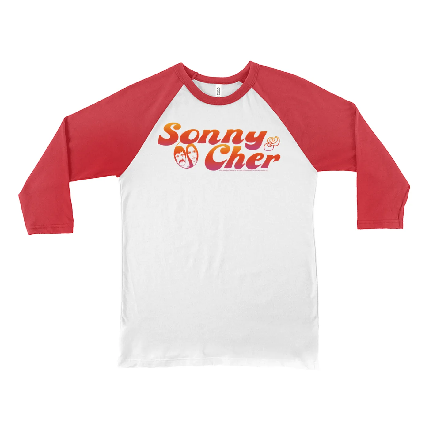 Sonny & Cher 3/4 Sleeve Baseball Tee | Comedy Hour TV Show Logo Sonny and Cher Shirt