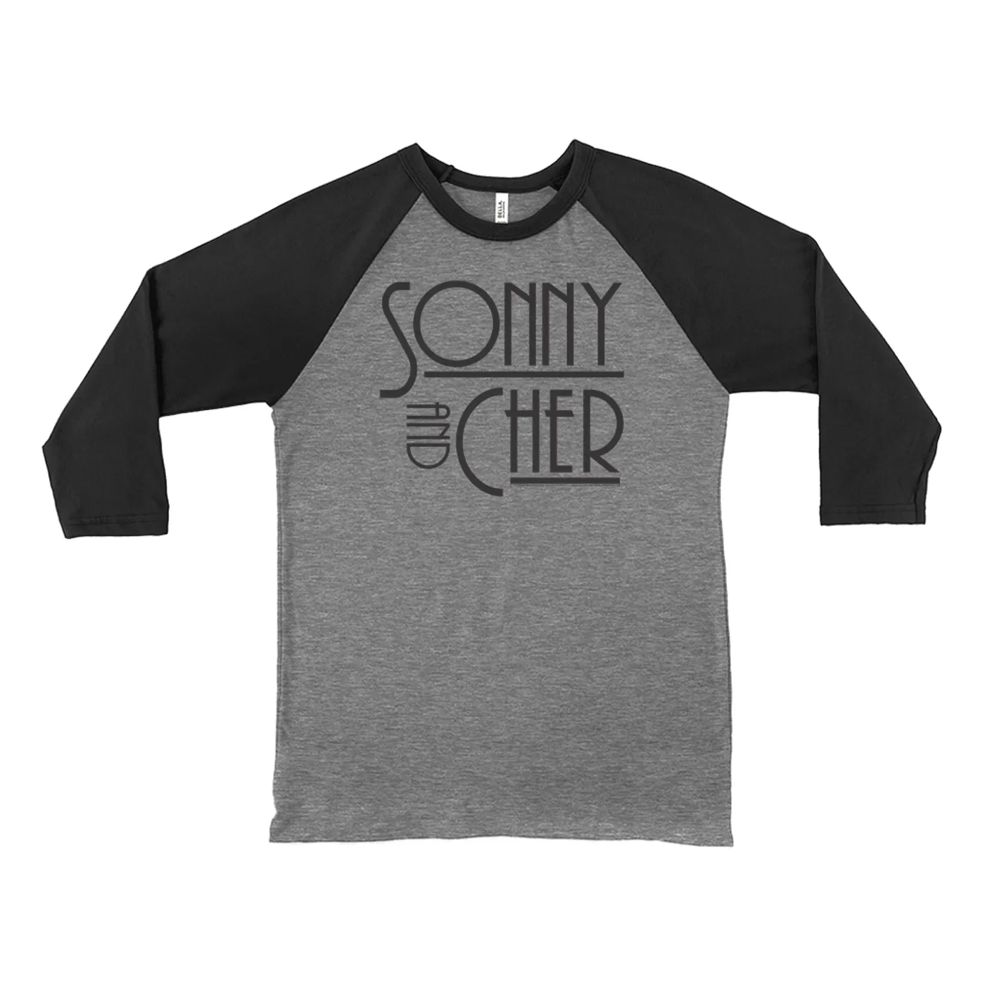 Sonny & Cher 3/4 Sleeve Baseball Tee | Mod TV Show Logo Sonny and Cher Shirt