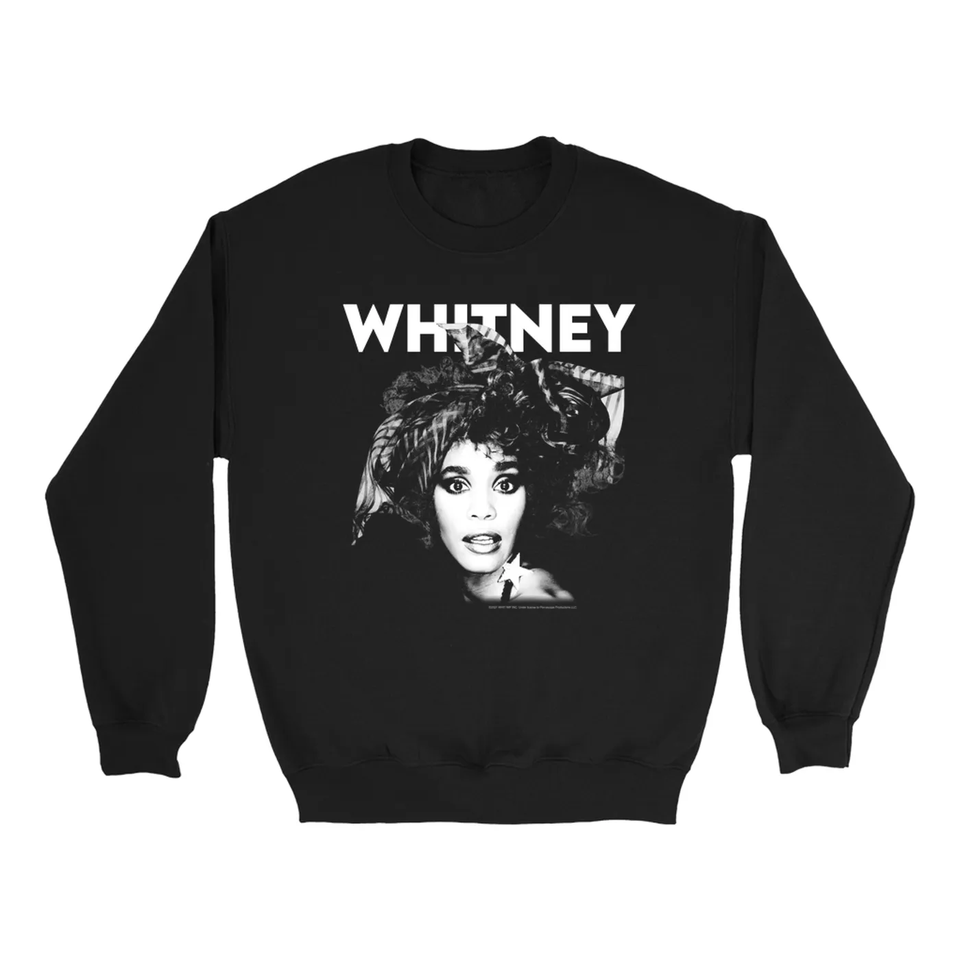 Whitney Houston Sweatshirt | 1987 Photo White Whitney Design Whitney Houston Sweatshirt (Merchbar Exclusive)
