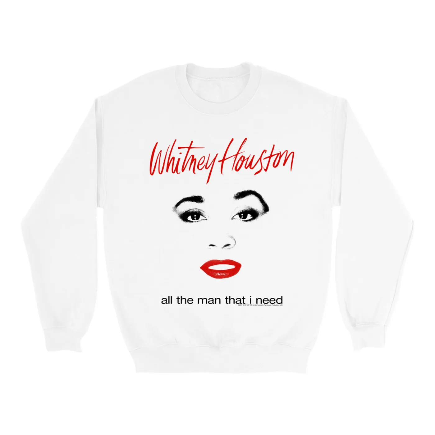Whitney Houston Sweatshirt | All The Man That I Need Album Cover Design Whitney Houston Sweatshirt (Merchbar Exclusive)