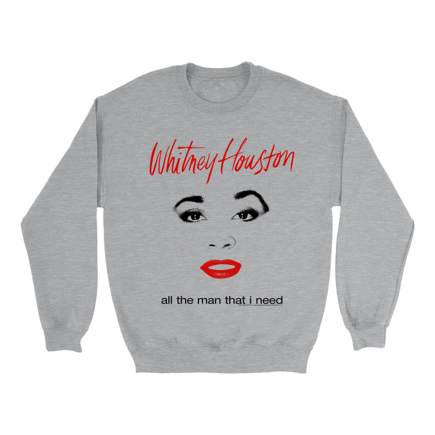 Whitney Houston Sweatshirt | All The Man That I Need Album Cover Design Whitney Houston Sweatshirt (Merchbar Exclusive)