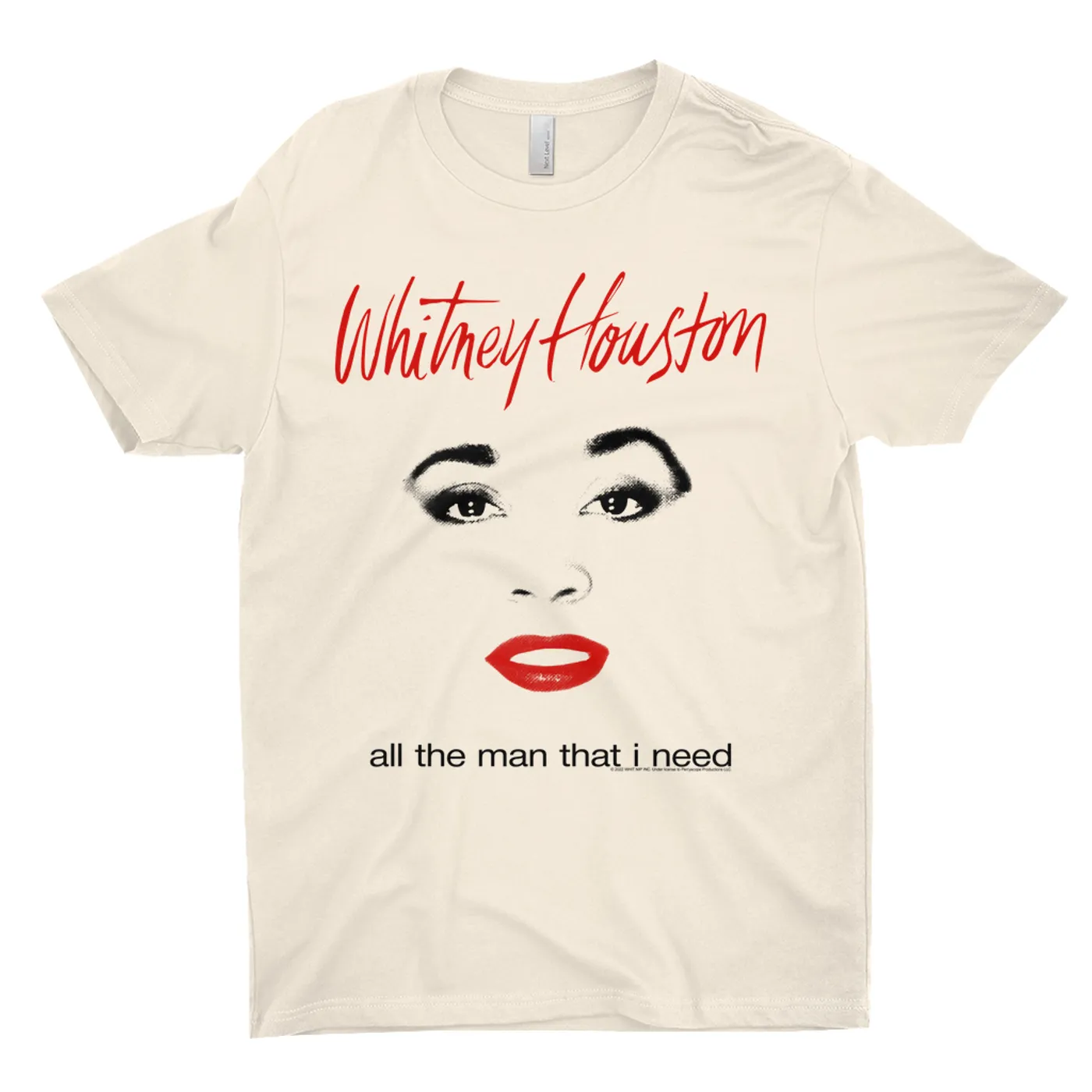 Whitney Houston T-Shirt | All The Man That I Need Album Cover Design Whitney Houston Shirt (Merchbar Exclusive)