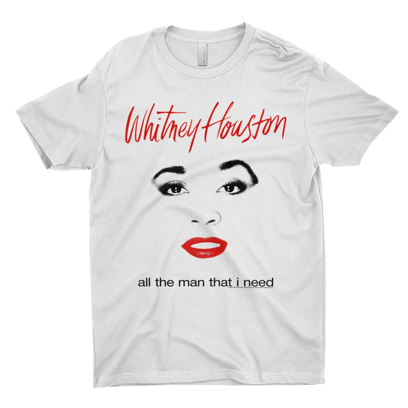Whitney Houston T-Shirt | All The Man That I Need Album Cover Design Whitney Houston Shirt (Merchbar Exclusive)