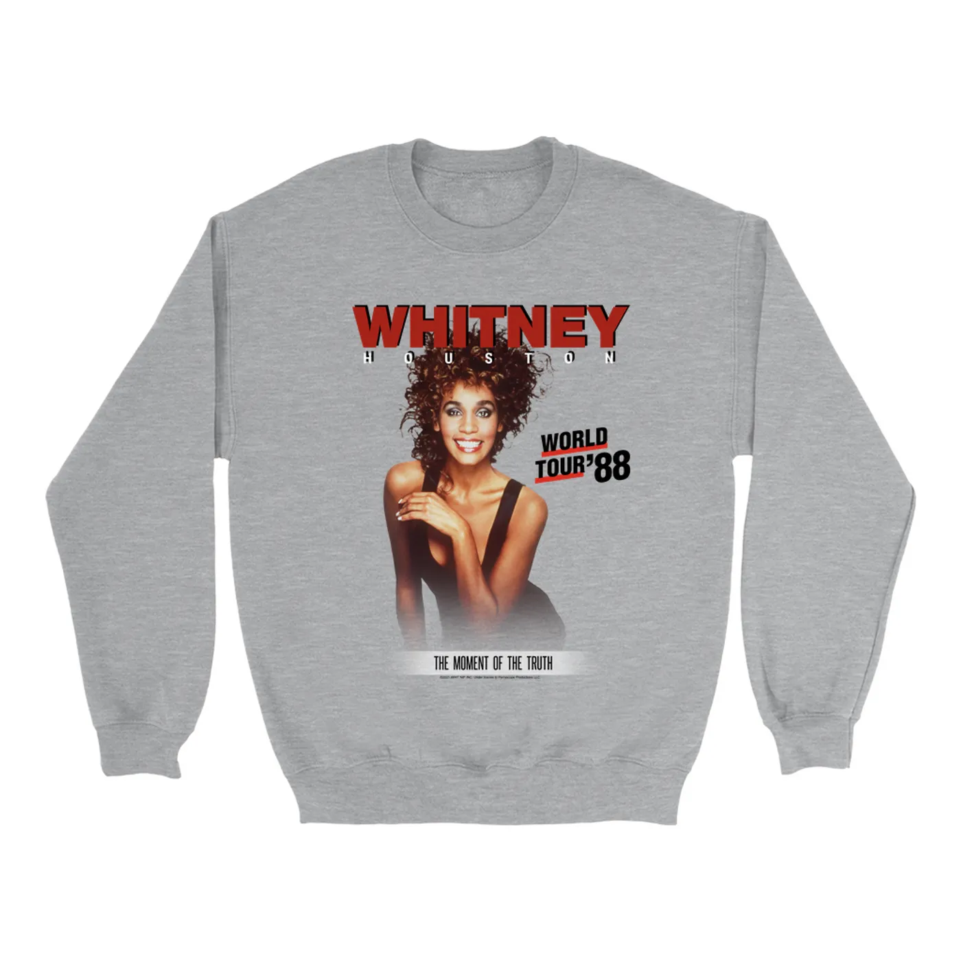 Whitney Houston Sweatshirt | 1988 World Tour Poster Image Whitney Houston Sweatshirt (Merchbar Exclusive)